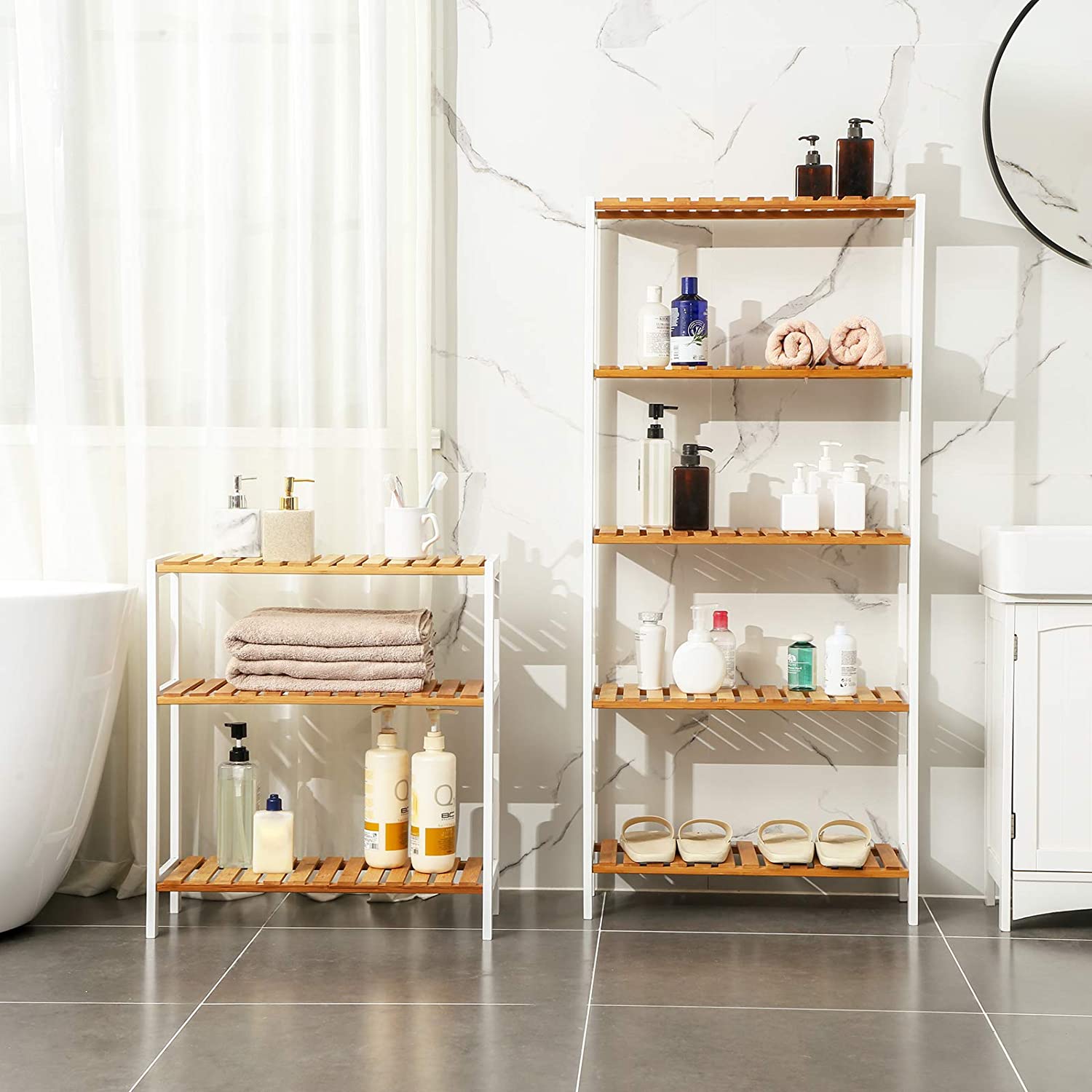 Polica od bambusa, stalak za cipele na 3 razine 60 x 66 x 26 cm | SONGMICS-vitahome.hr