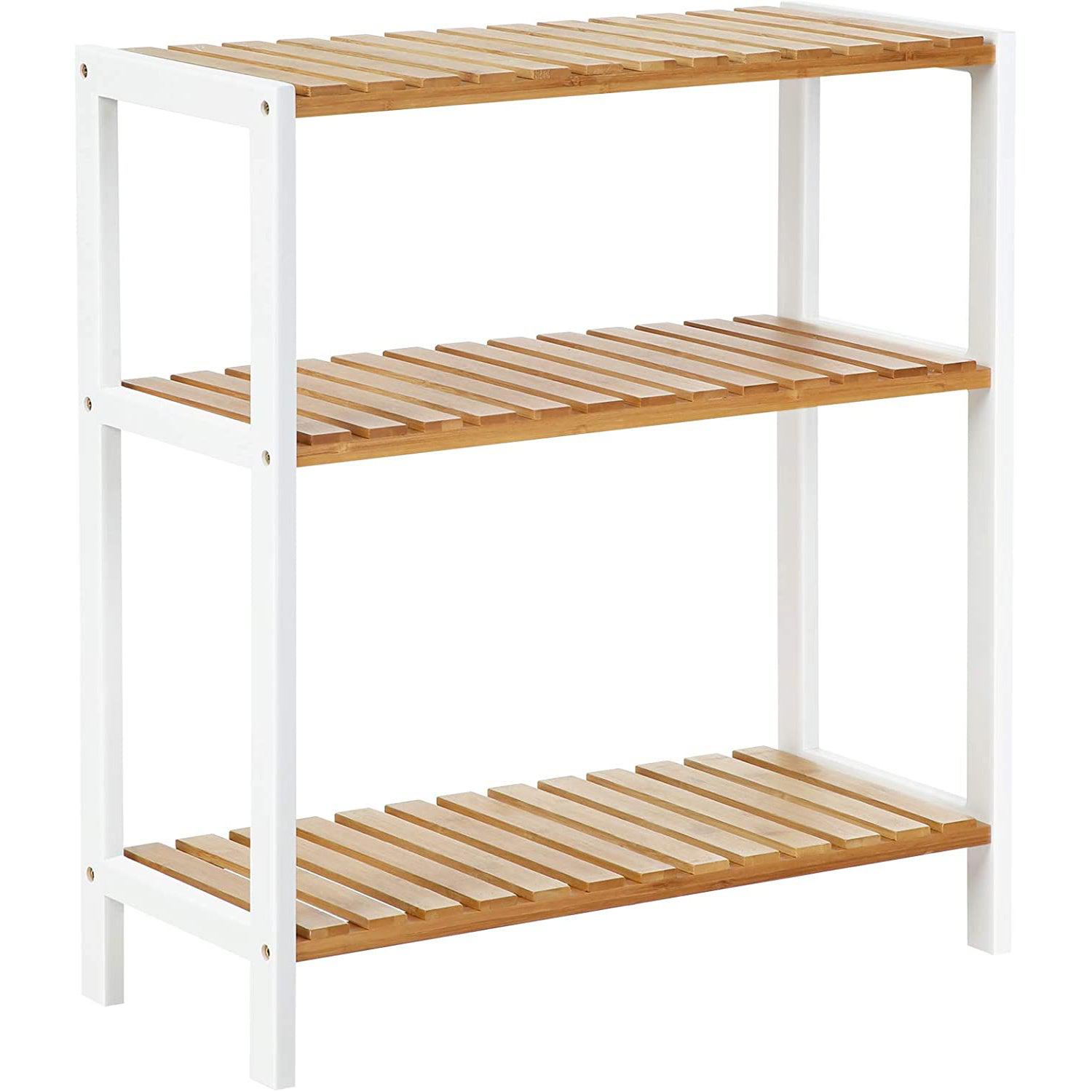 Polica od bambusa, stalak za cipele na 3 razine 60 x 66 x 26 cm | SONGMICS-vitahome.hr