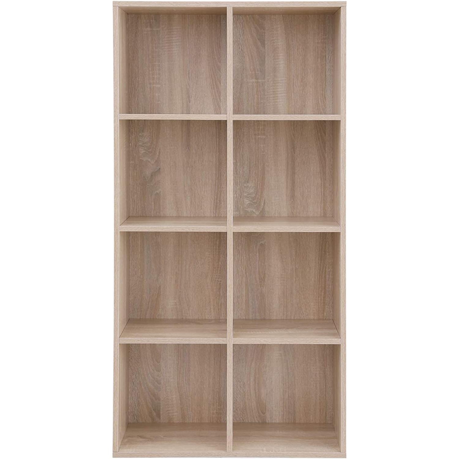 Polica s 8 odjeljaka, polica za knjige, ukrasna polica, 65,5 x 30 x 129,5 cm | VASAGLE-vitahome.hr