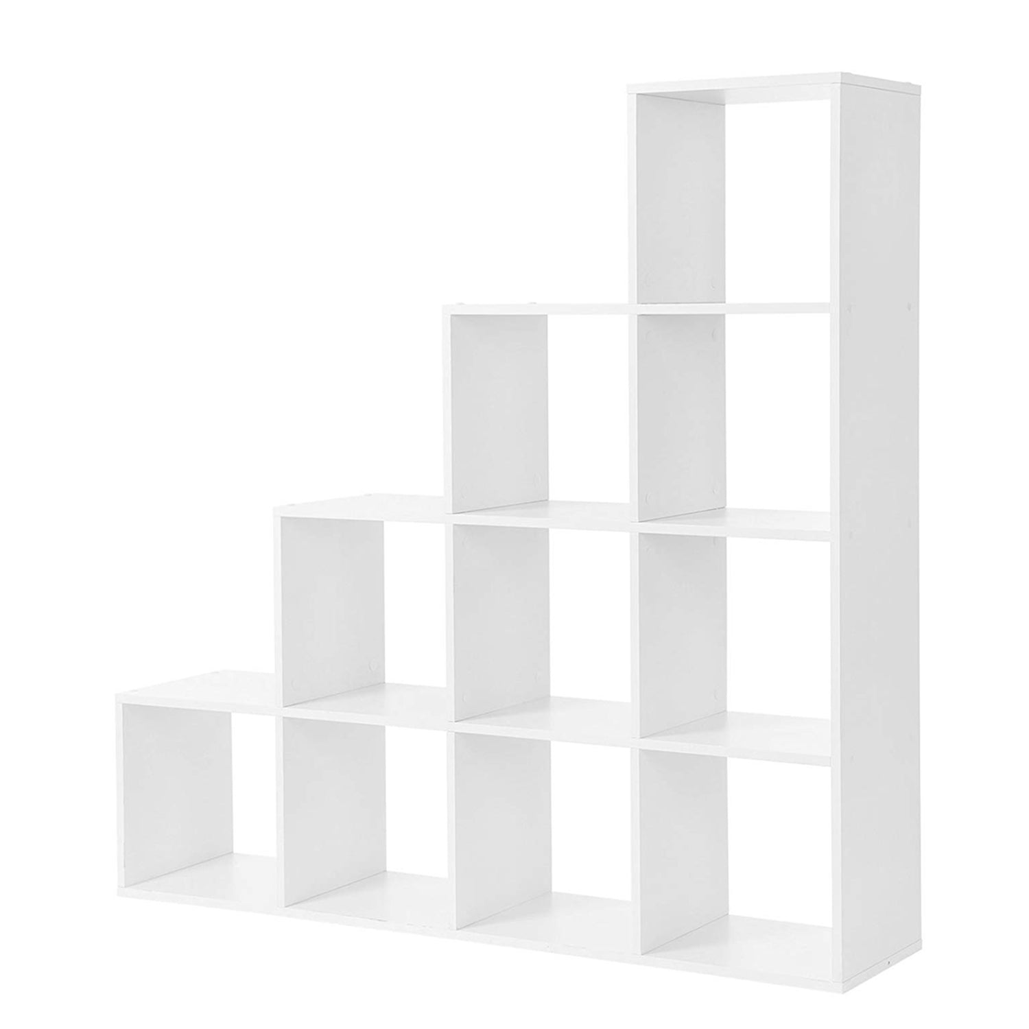 Polica za knjige, 10 kockastih polica, 129,5 x 29 x 129,5 cm Bijela | Vasagle-vitahome.hr