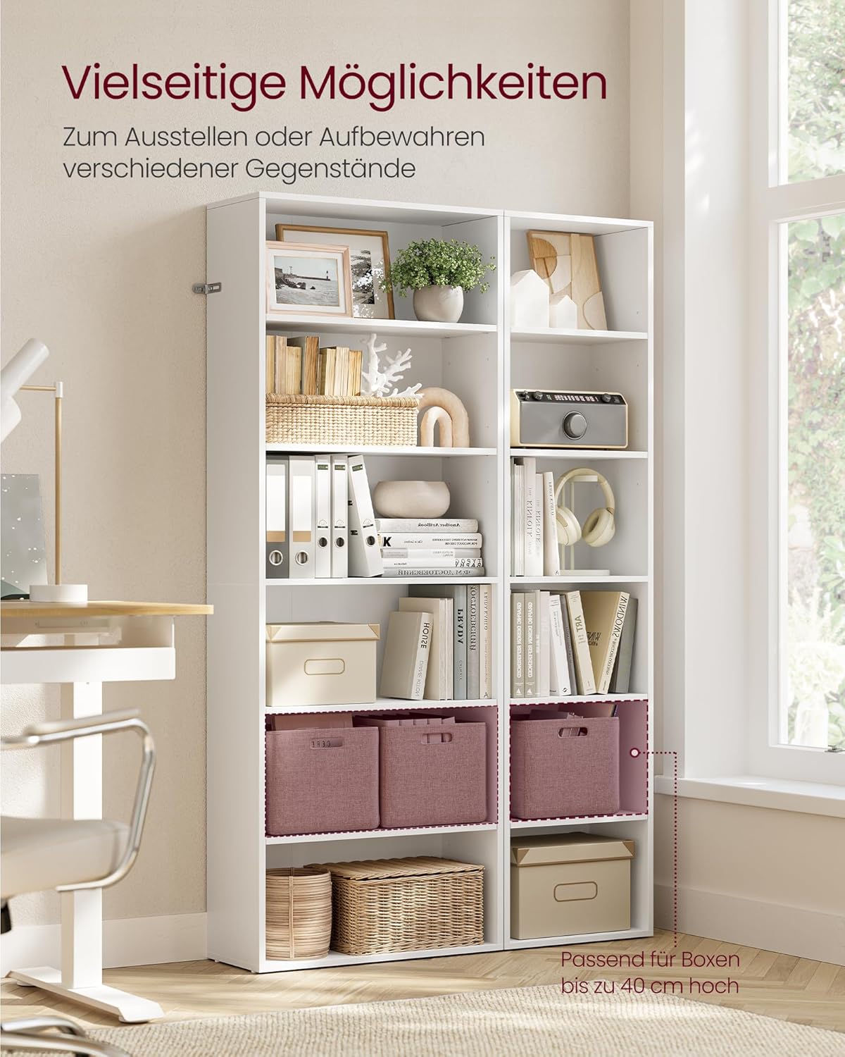 Polica za knjige 24 × 60 × 178,5 cm, bijela