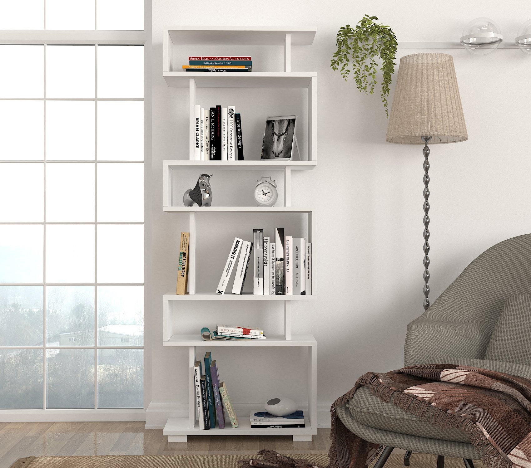 Polica za knjige Blok - White | AG-vitahome.hr