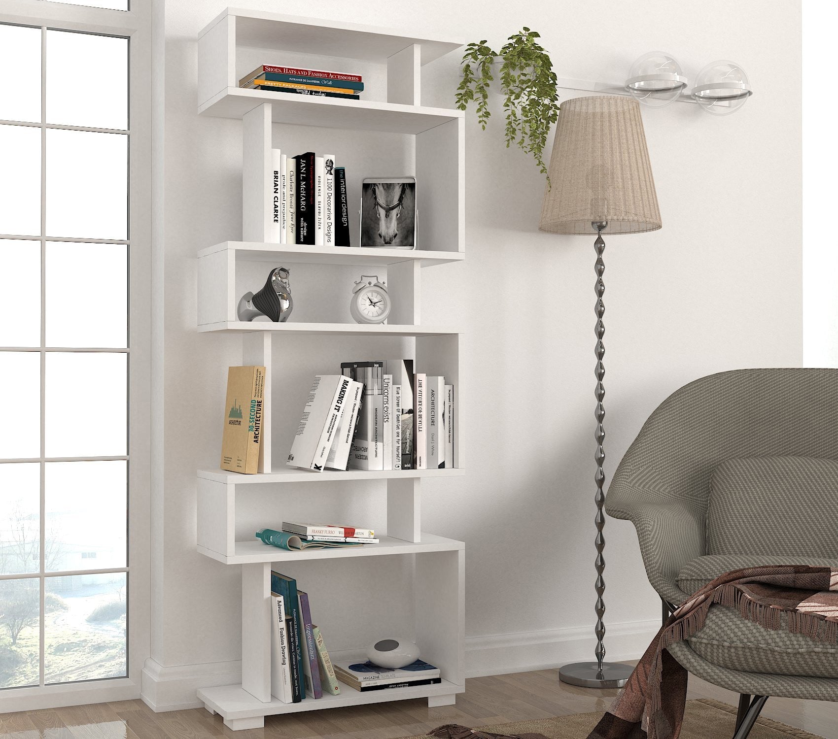 Polica za knjige Blok - White | AG-vitahome.hr