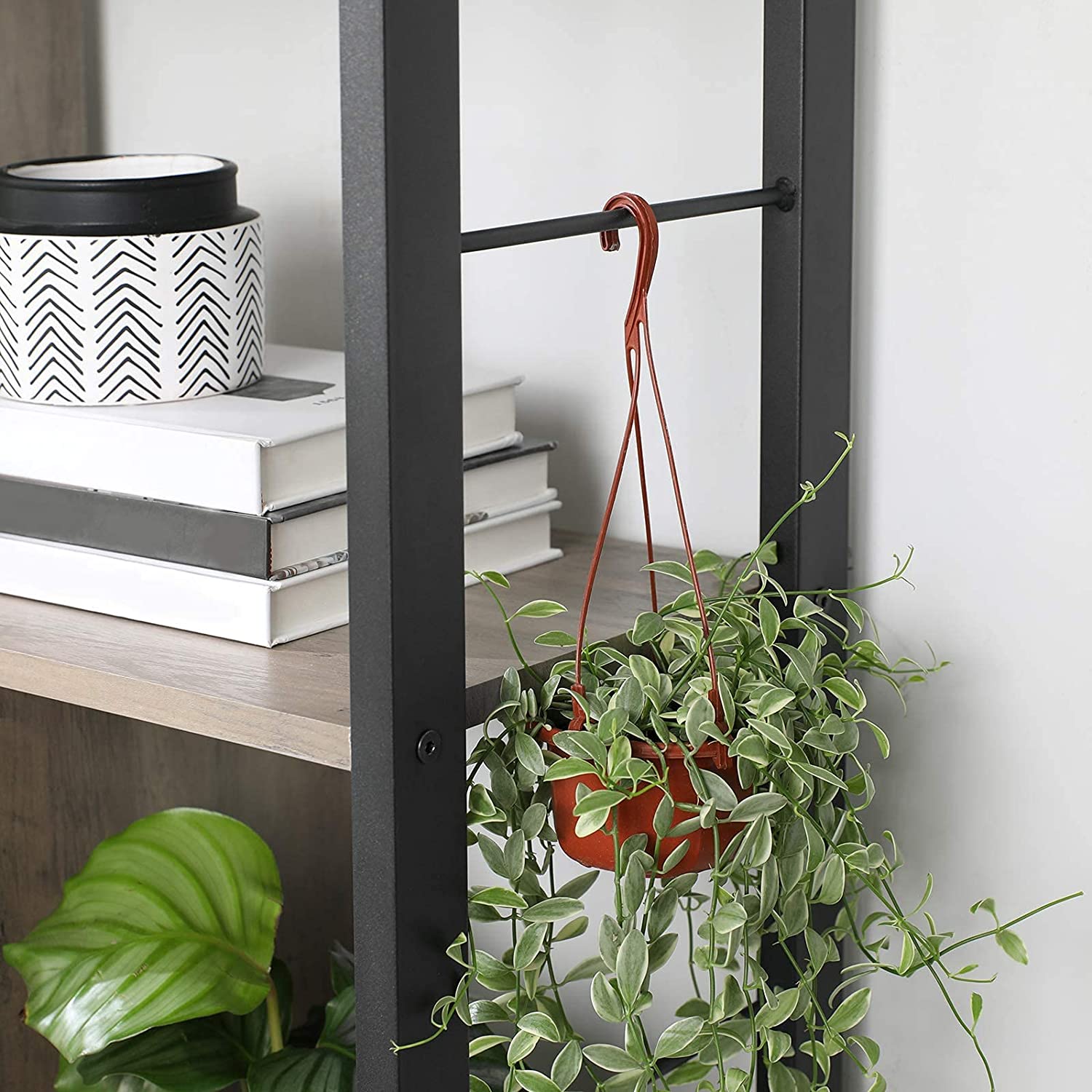 polica za knjige, dnevni boravak 74 x 154,5 x 30 cm, siva i crna | Vasagle-vitahome.hr