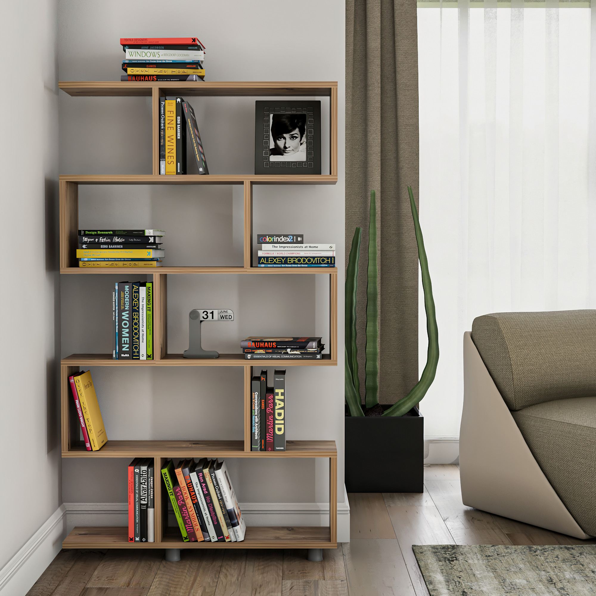 Polica za knjige Elif - Pine | AG-vitahome.hr
