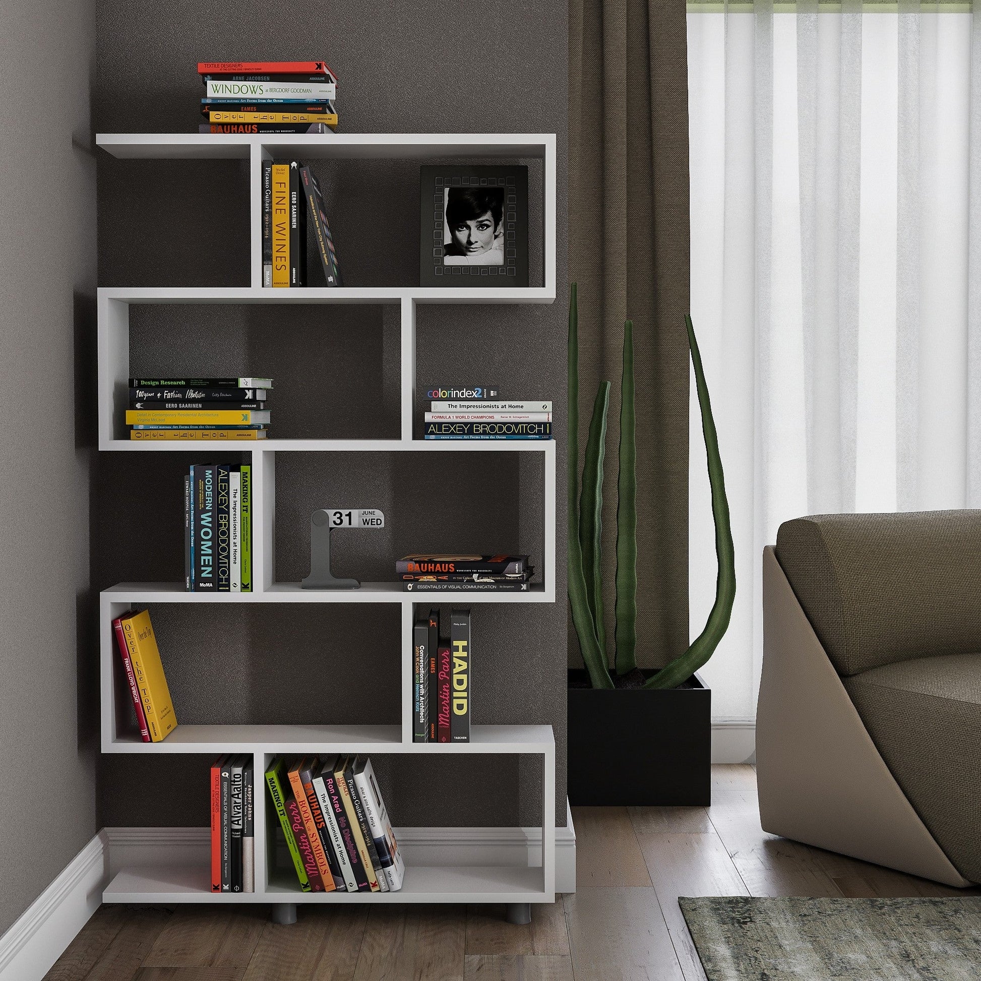 Polica za knjige Elif - White | AG-vitahome.hr