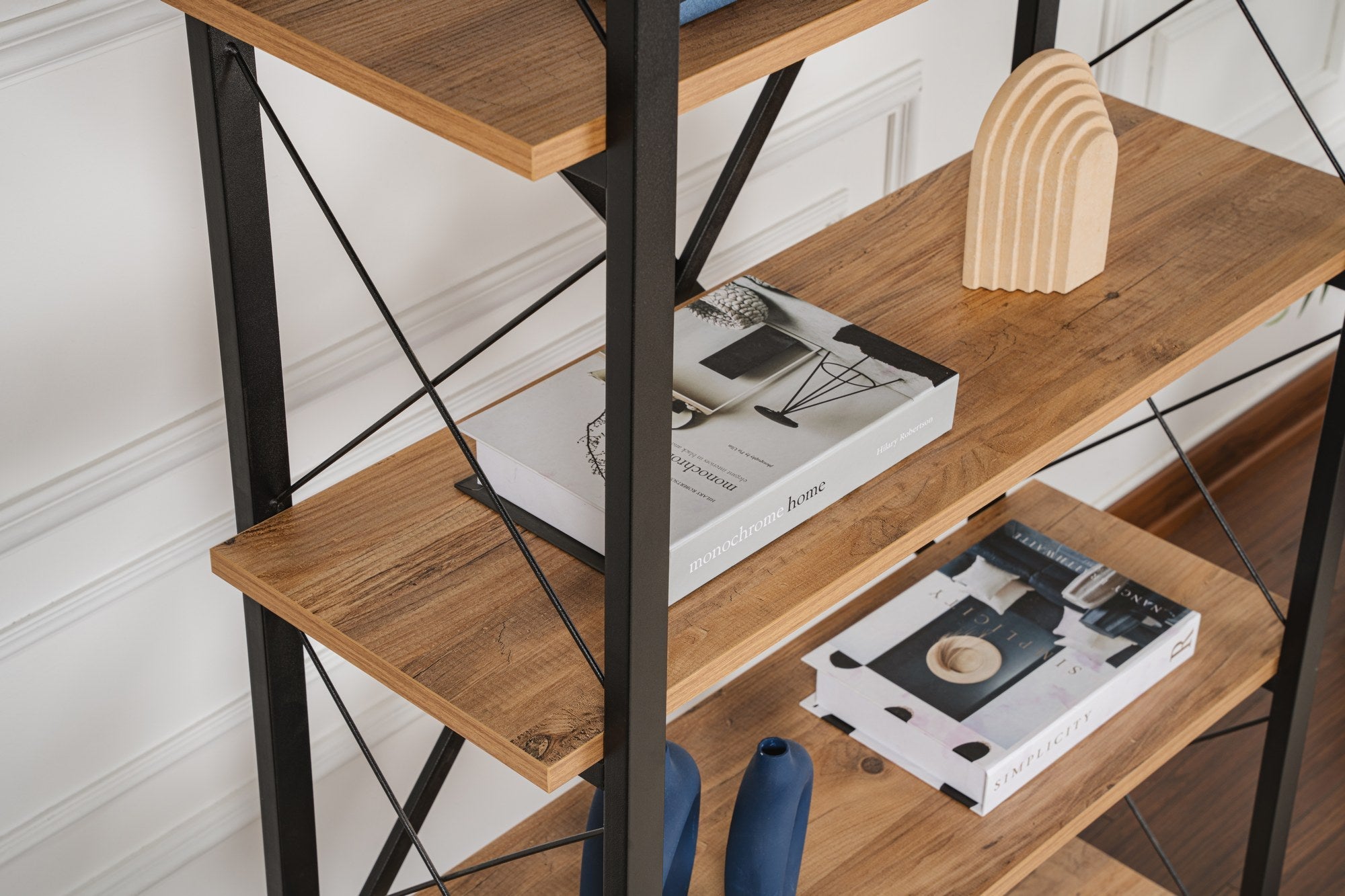 Polica za knjige Elysian - Atlantic Pine, Black | AG-vitahome.hr