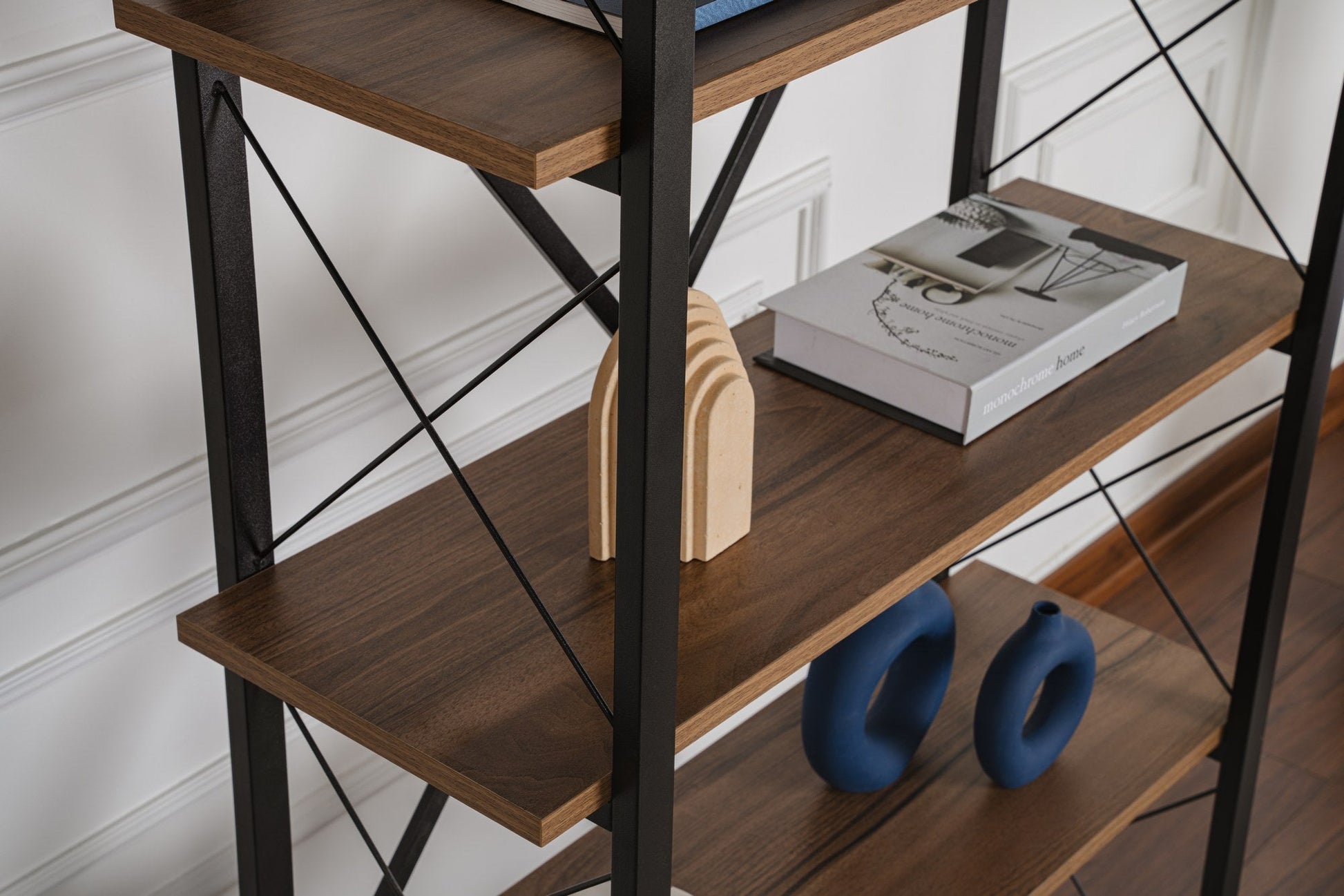 Polica za knjige Elysian - Walnut, Black | AG-vitahome.hr