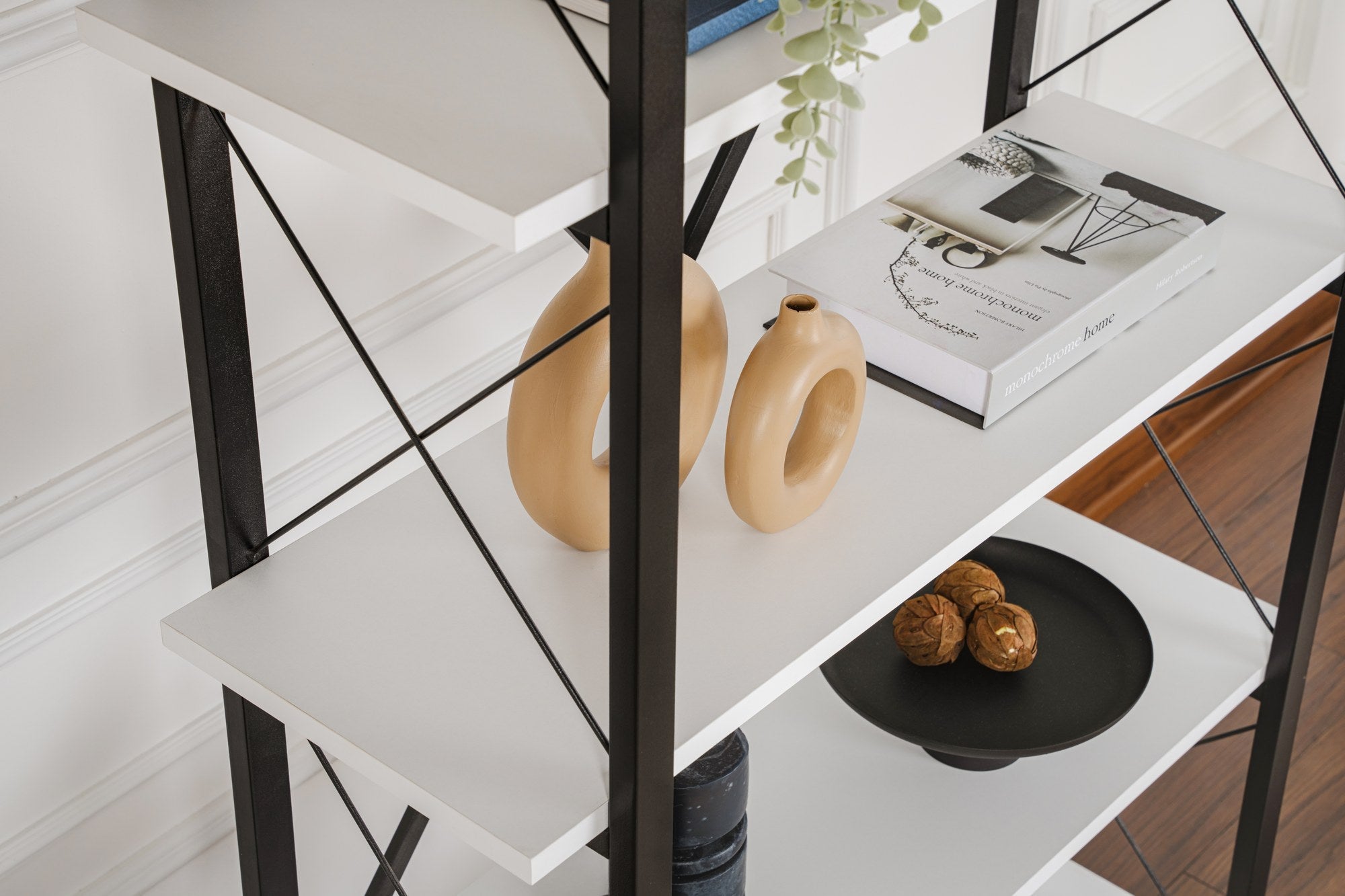 Polica za knjige Elysian - White, Black | AG-vitahome.hr