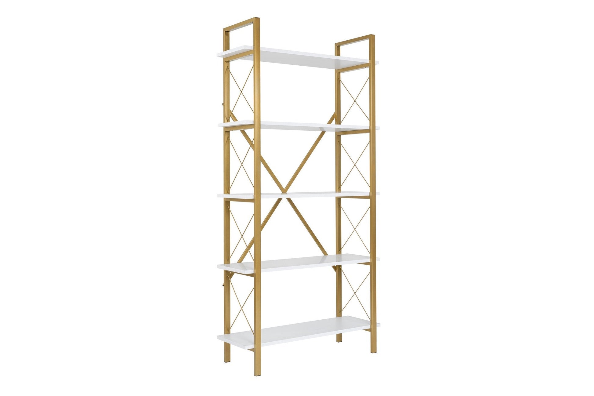 Polica za knjige Elysian - White, Gold | AG-vitahome.hr
