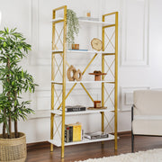 Polica za knjige Elysian - White, Gold | AG-vitahome.hr