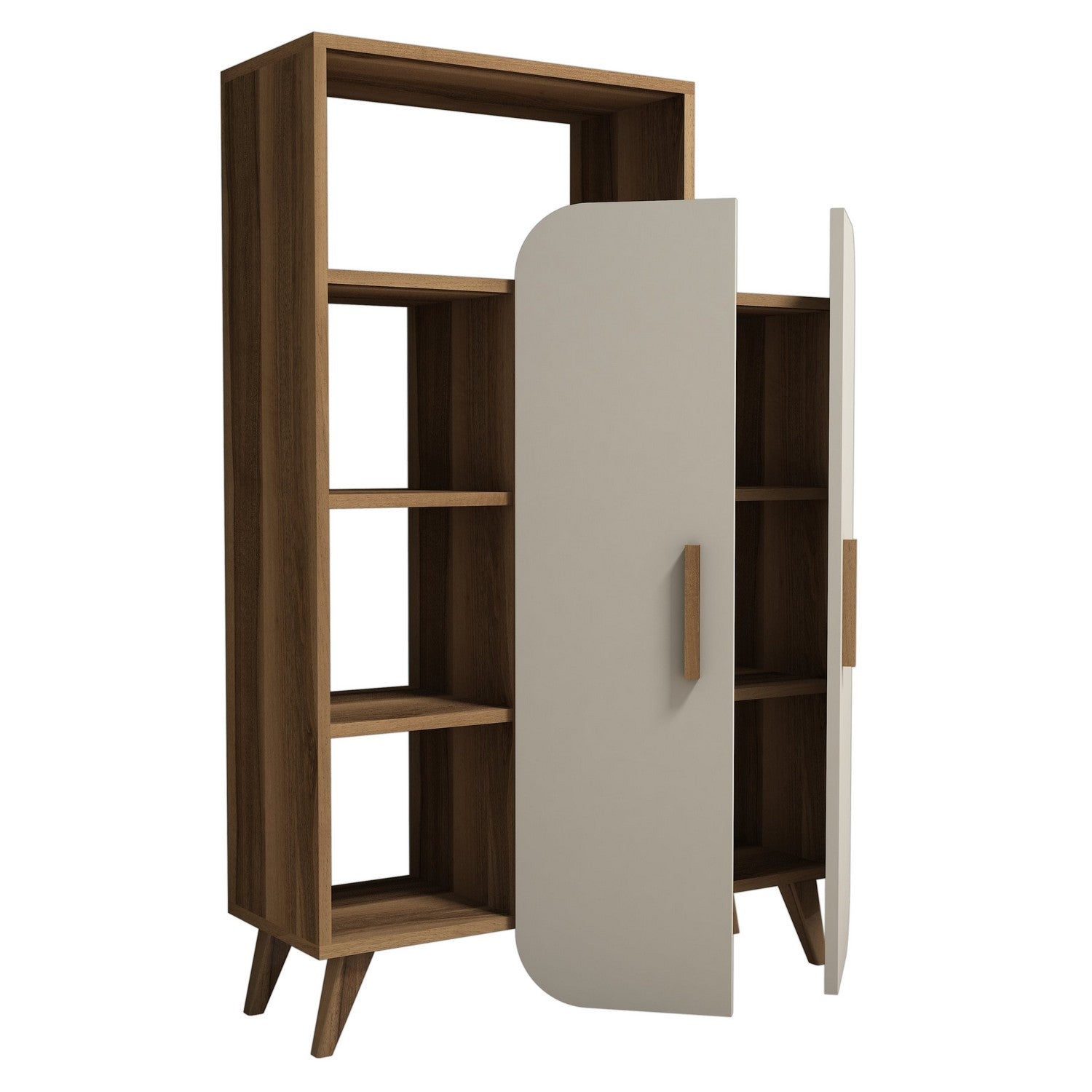 Polica za knjige Form - Walnut, Cream | AG-vitahome.hr