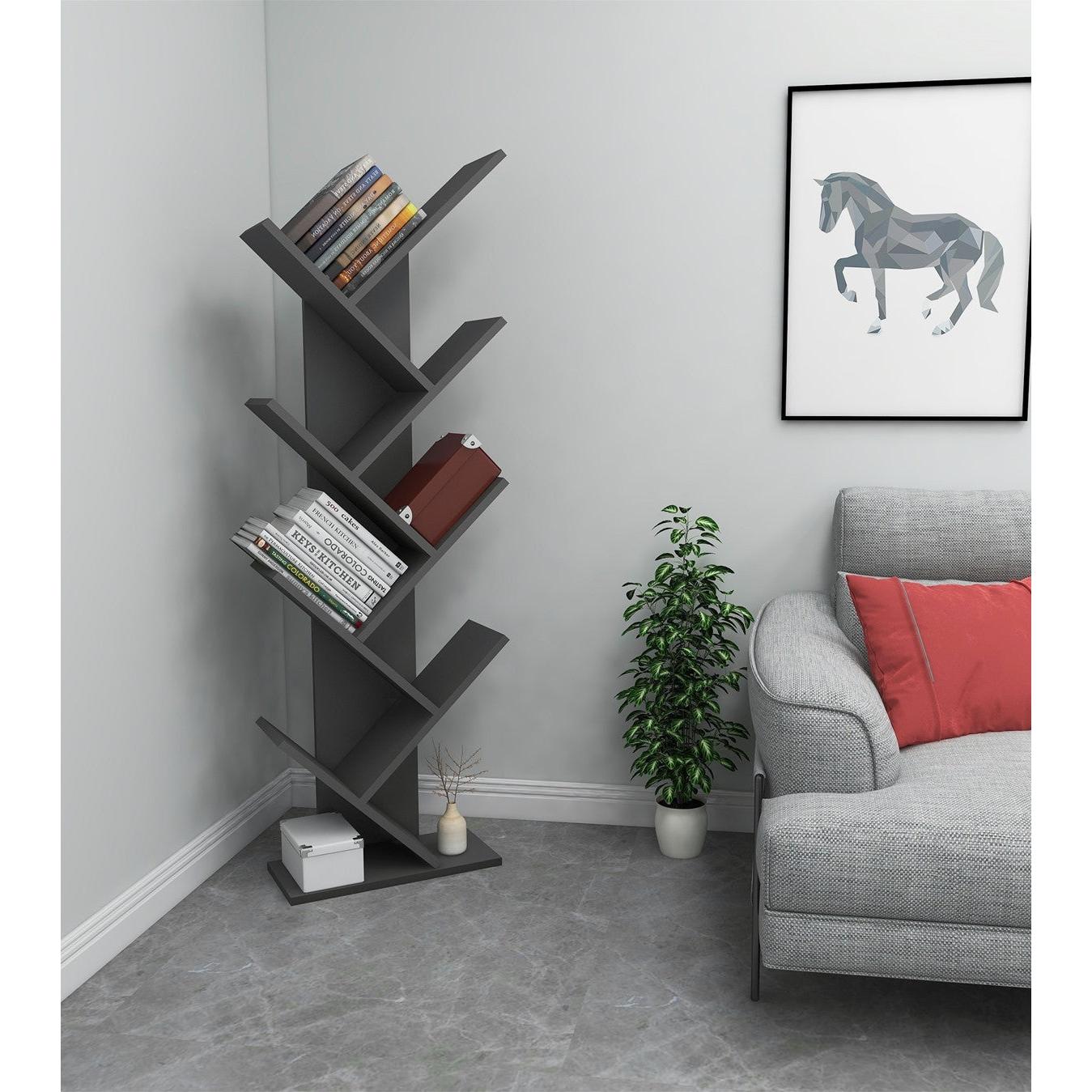 Polica za knjige Hitit - Anthracite | AG-vitahome.hr