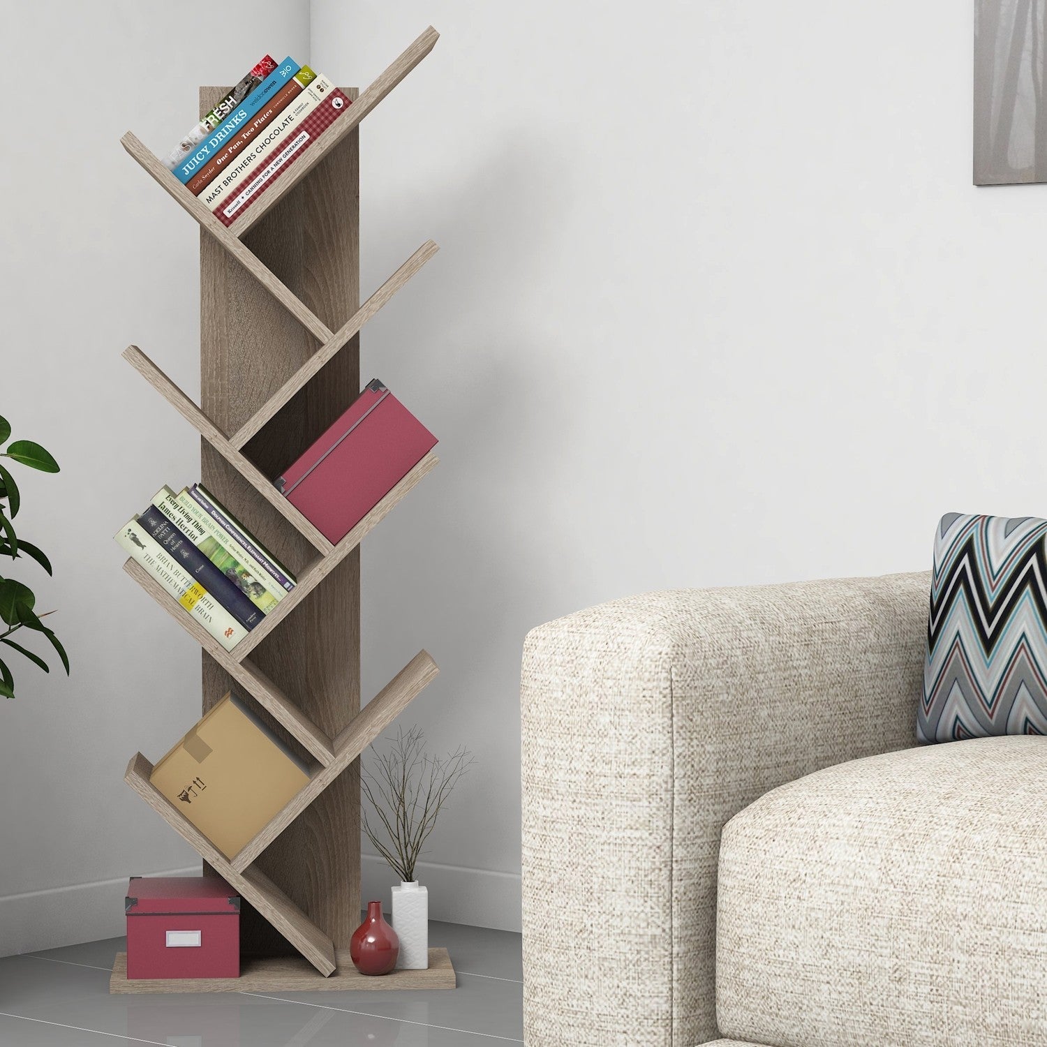 Polica za knjige Hitit - Walnut | AG-vitahome.hr