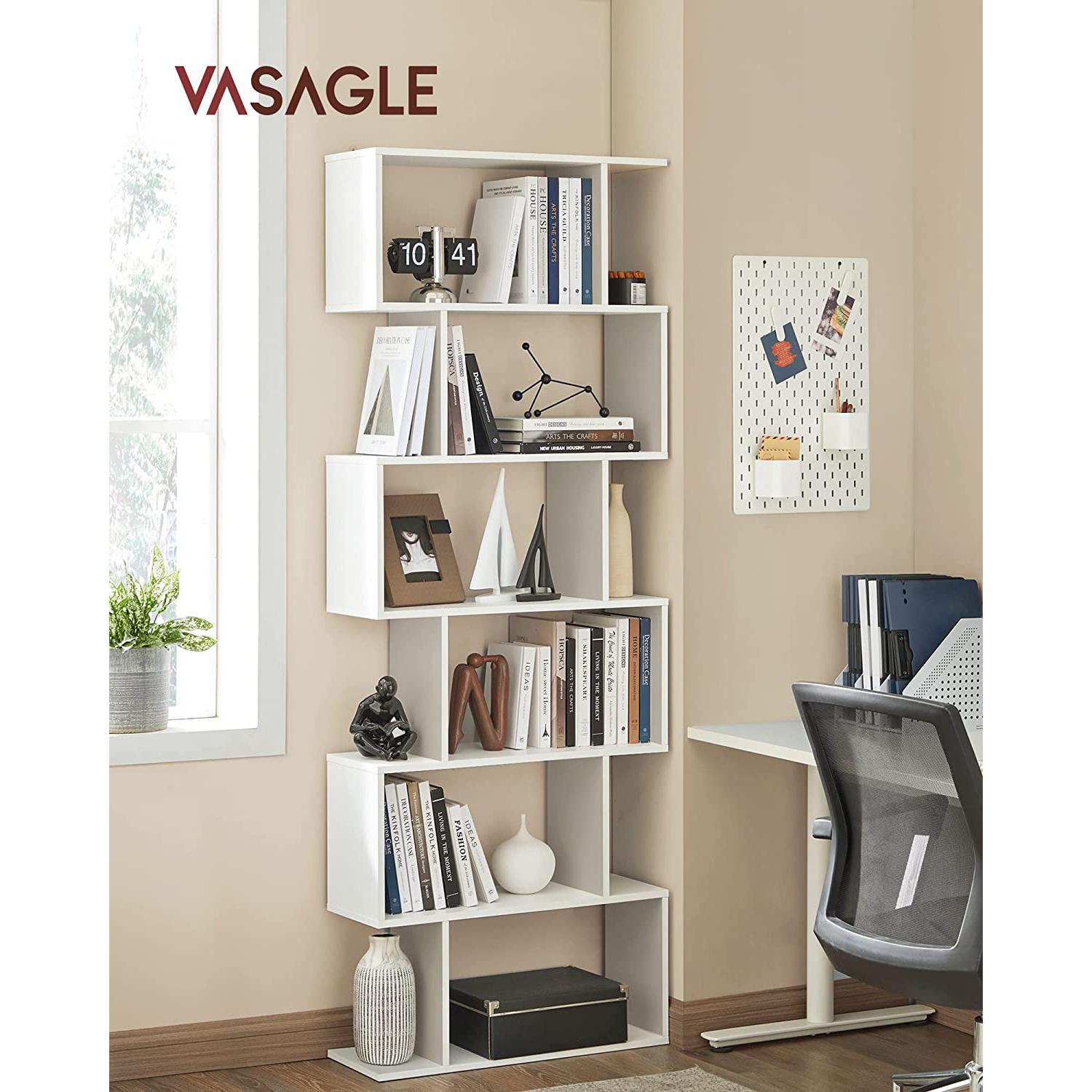 Polica za knjige, kockasta polica za izlaganje i prostorna pregrada, 70 x 24 x 190,5 cm Bijela | Vasagle-vitahome.hr