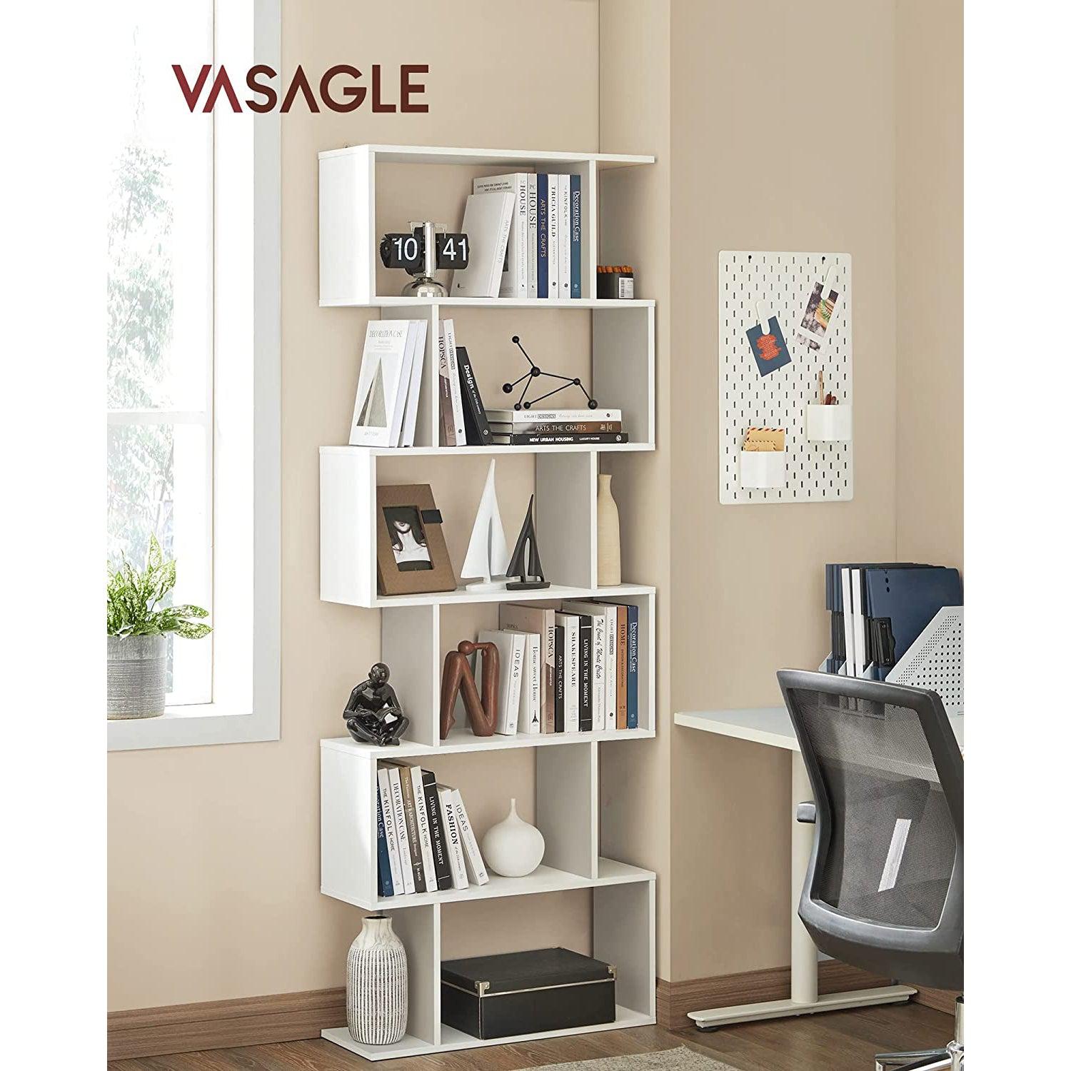 Polica za knjige, kockasta polica za izlaganje i prostorna pregrada, 70 x 24 x 190,5 cm Bijela | Vasagle-vitahome.hr