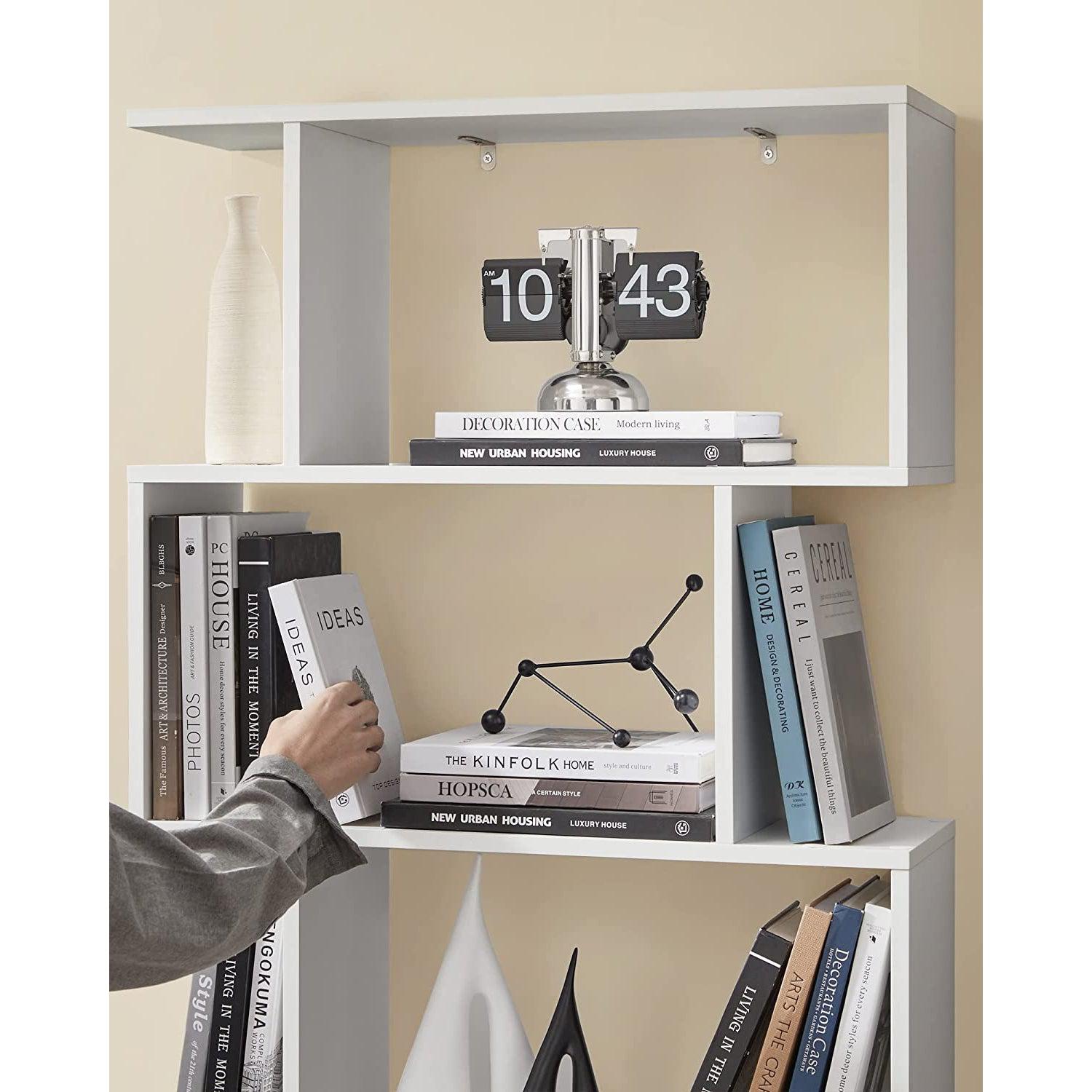 Polica za knjige, kockasta polica za izlaganje i prostorna pregrada, 70 x 24 x 190,5 cm Bijela | Vasagle-vitahome.hr