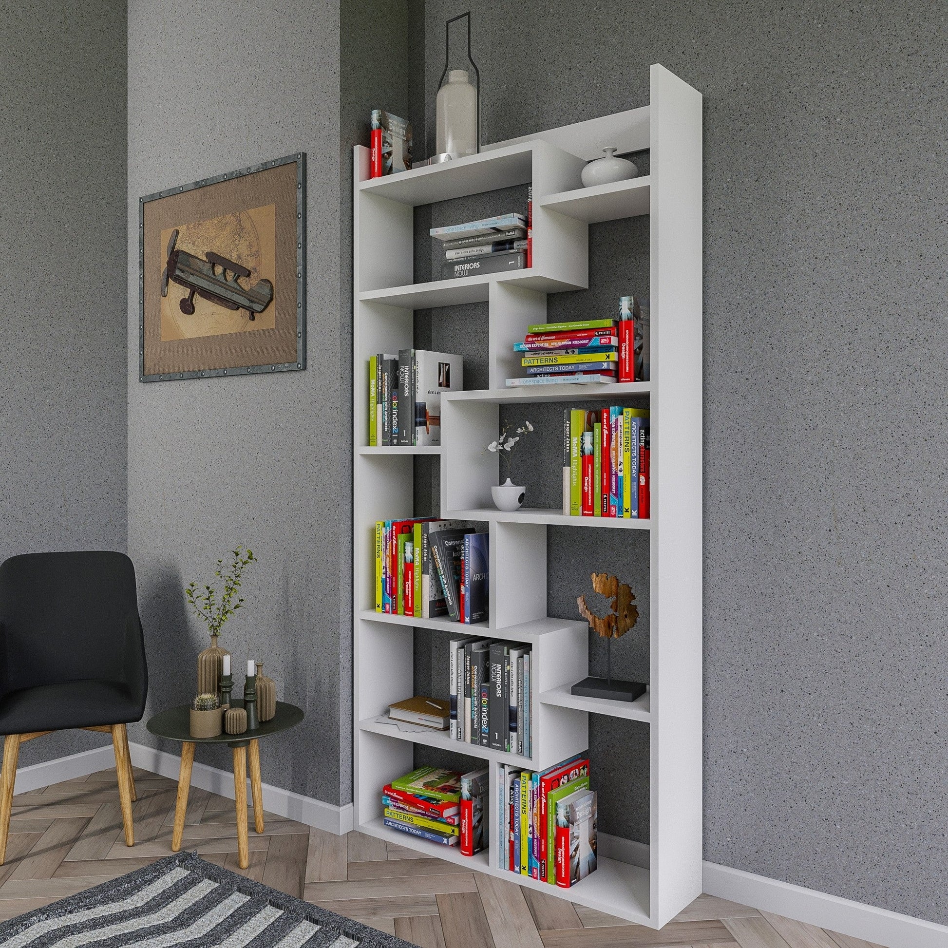 Polica za knjige Kuttap - White | AG-vitahome.hr