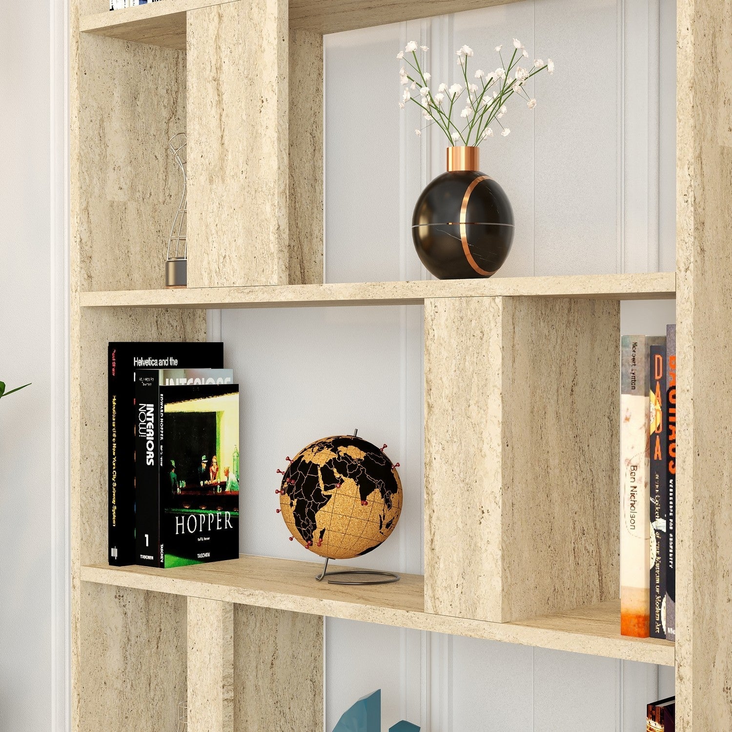 Polica za knjige Lima - Travertine | AG-vitahome.hr