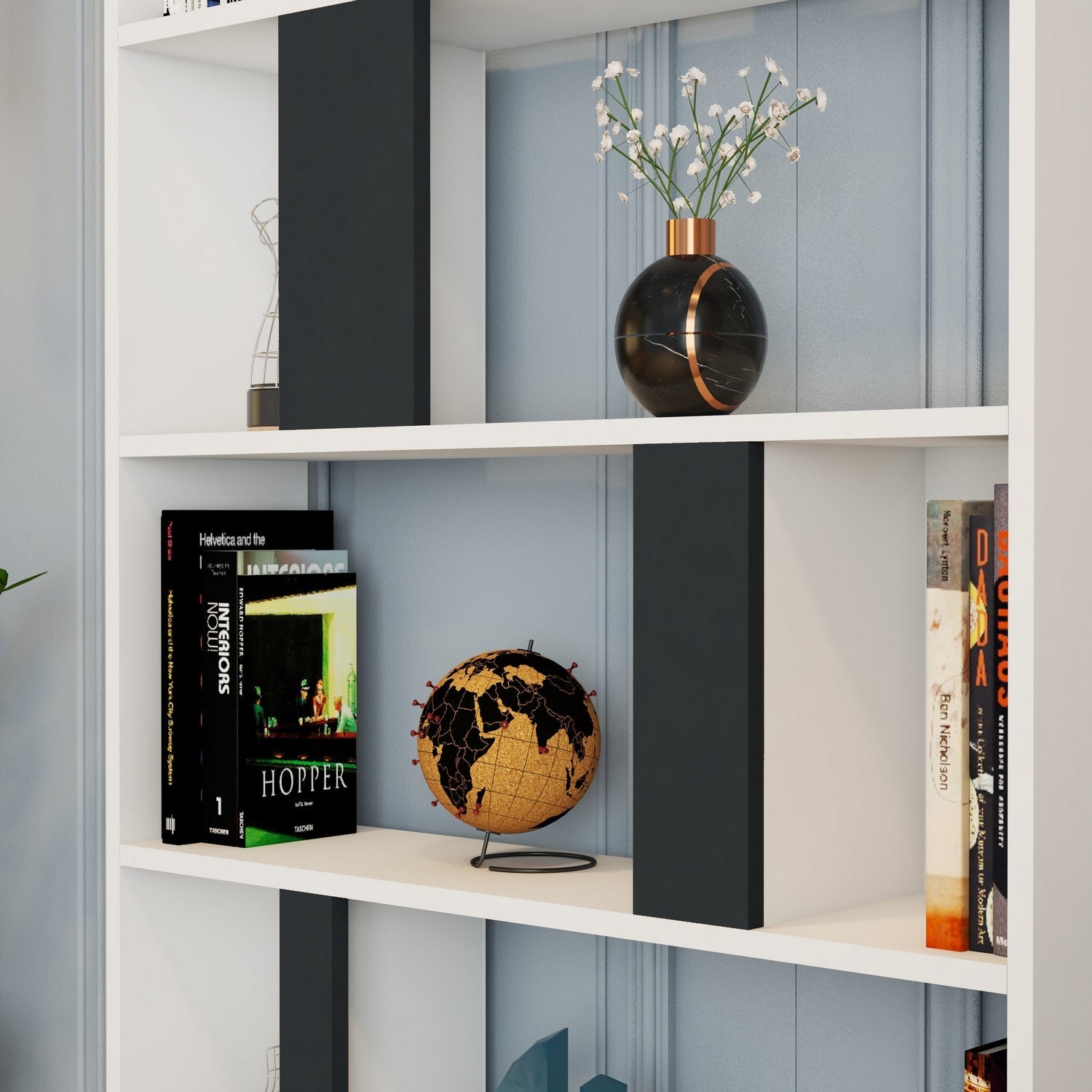 Polica za knjige Lima - White, Anthracite | AG-vitahome.hr