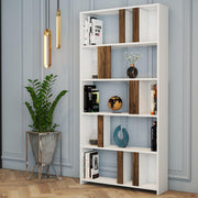 Polica za knjige Lima - White, Walnut | AG-vitahome.hr