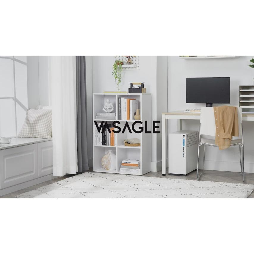 Polica za knjige na 3 razine 65,5 x 30 x 97,5 cm, bijela | VASAGLE-vitahome.hr