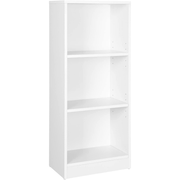 Polica za knjige na 3 razine s podesivim policama, 40 x 93 x 24 cm, bijela | VASAGLE-vitahome.hr