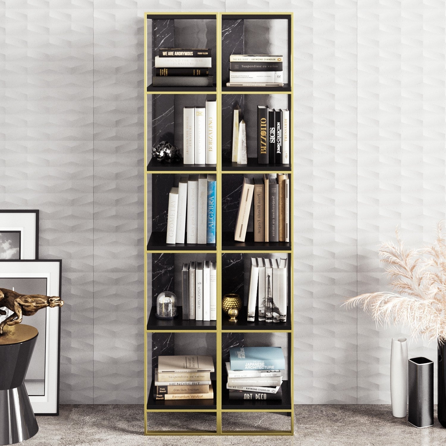 Polica za knjige Polka 2 - Black | AG-vitahome.hr