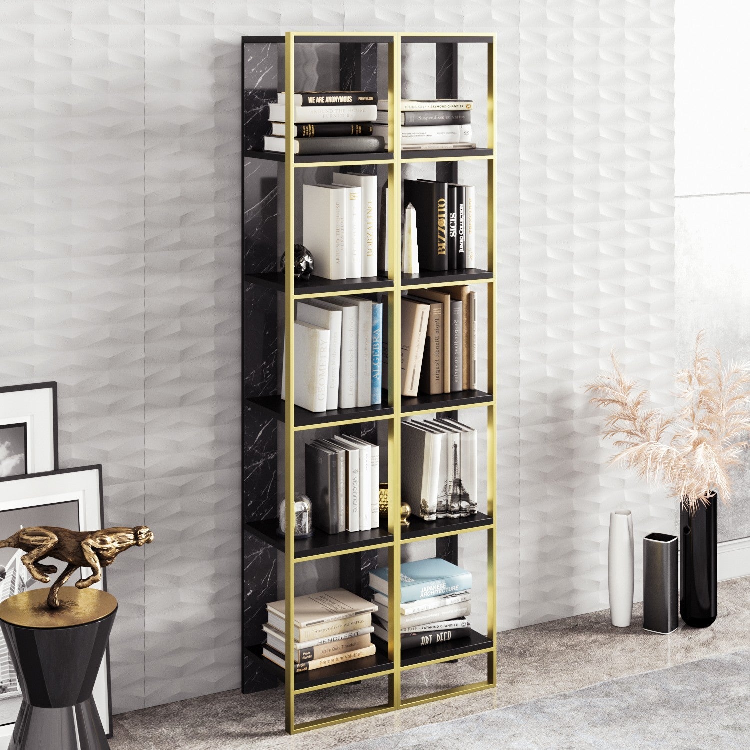 Polica za knjige Polka 2 - Black | AG-vitahome.hr
