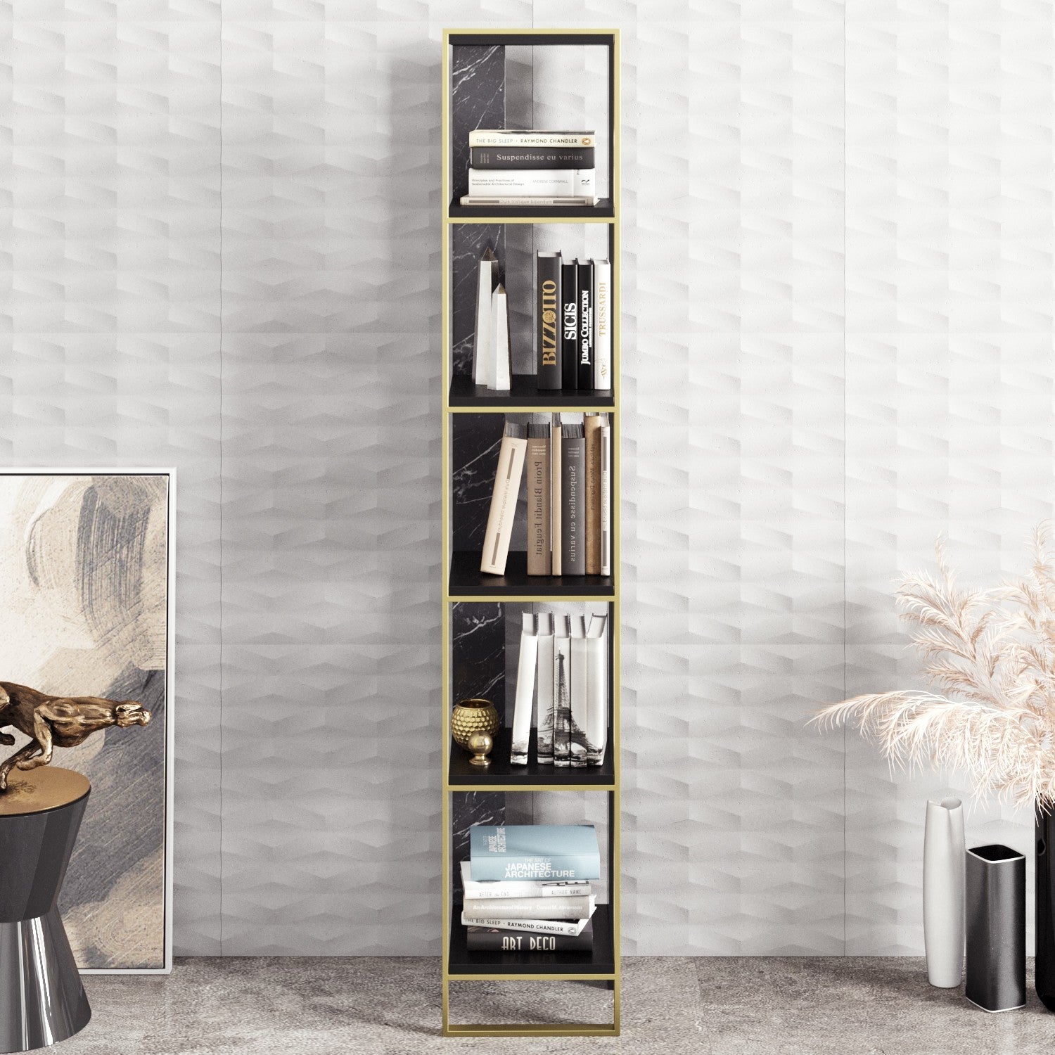 Polica za knjige Polka - Black | AG-vitahome.hr