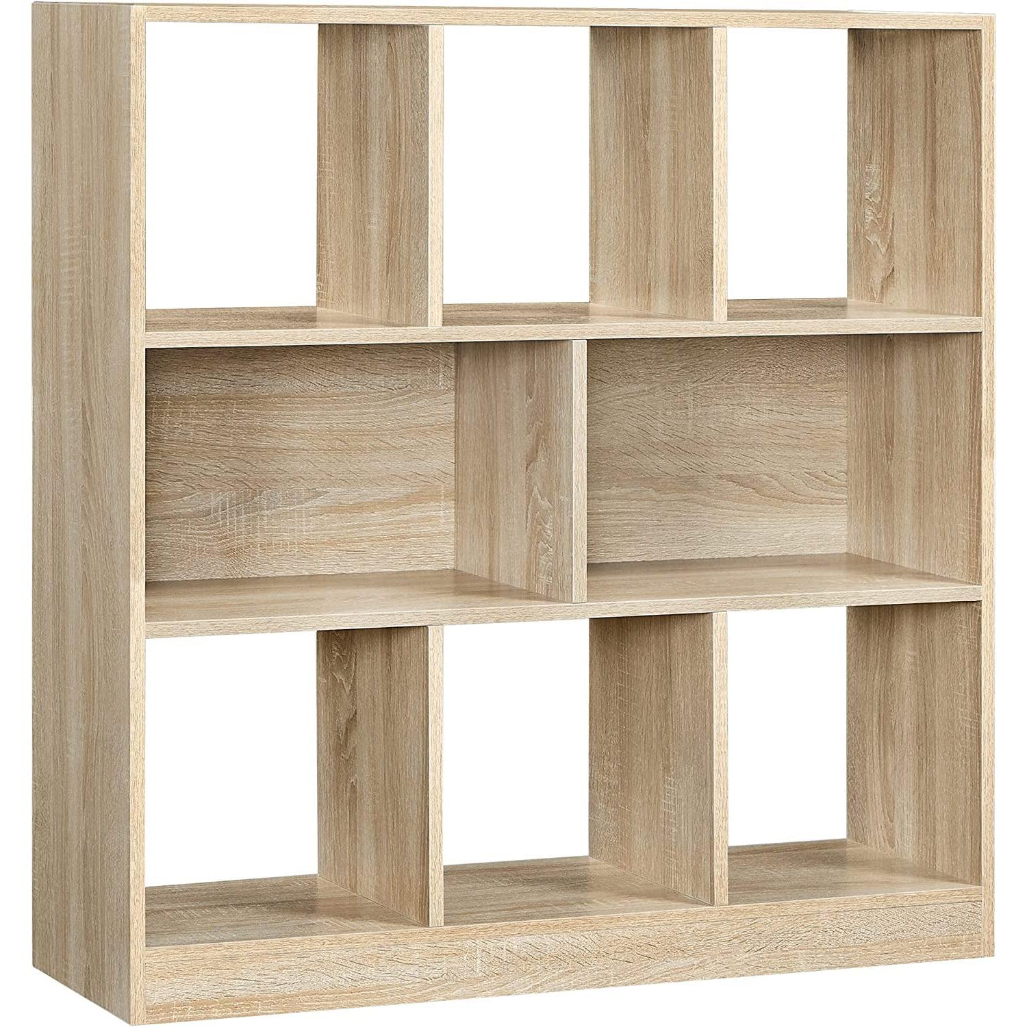 polica za knjige, pregradna polica, 97,5 x 100 x 30 cm boja hrasta | Vasagle-vitahome.hr