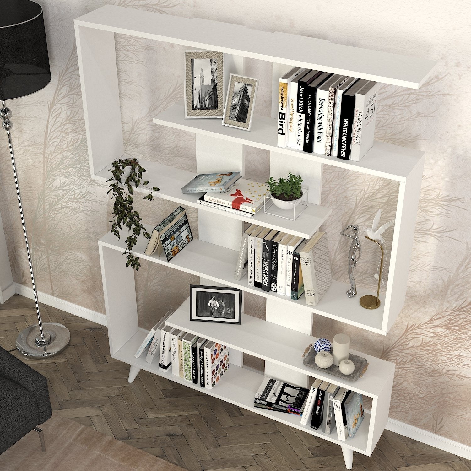Polica za knjige Rain - White | AG-vitahome.hr