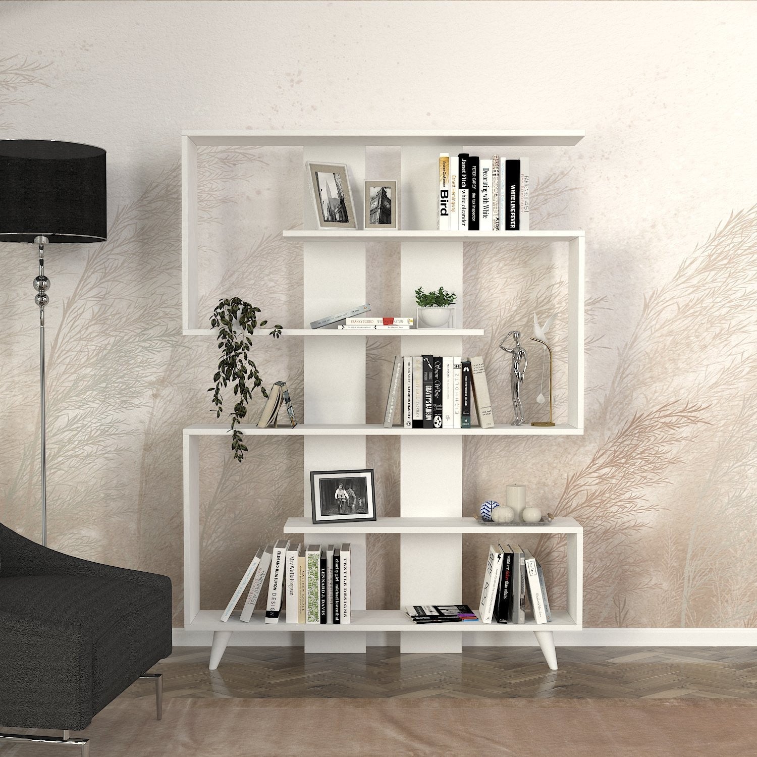 Polica za knjige Rain - White | AG-vitahome.hr