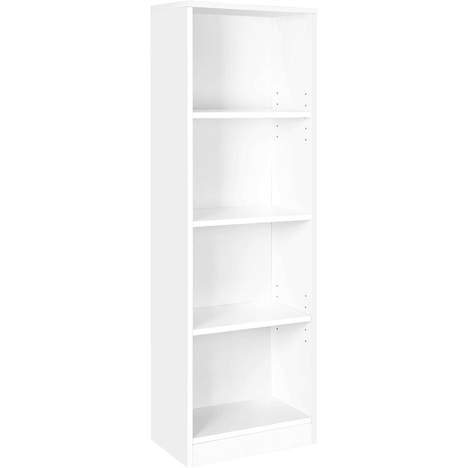 Polica za knjige s 4 pretinca, Polica za spise 40 x 121,5 x 24 cm Bijela | Vasagle-vitahome.hr