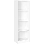 Polica za knjige s 4 pretinca, Polica za spise 40 x 121,5 x 24 cm Bijela | Vasagle-vitahome.hr