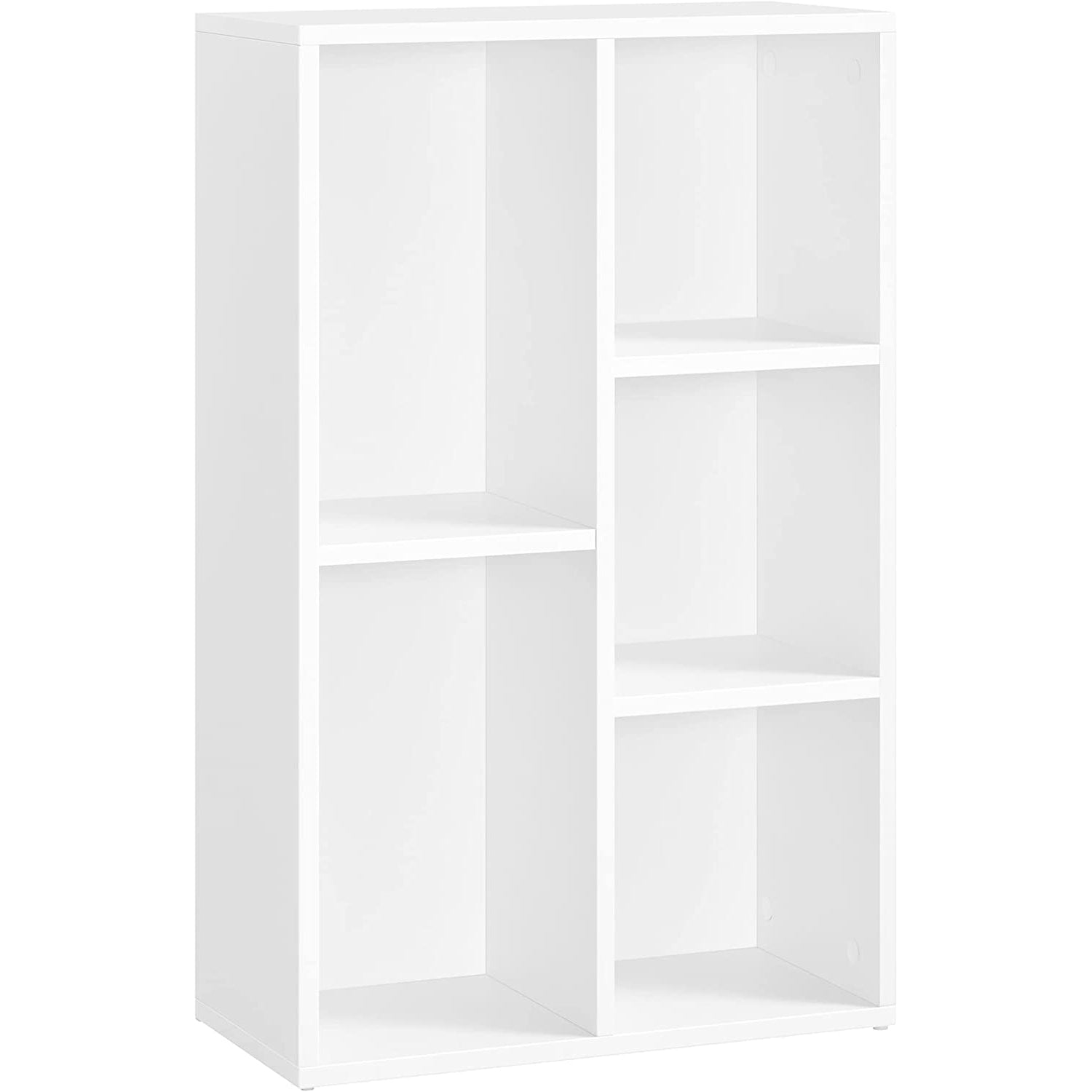 Polica za knjige s 5 odjeljaka 50 x 80 x 24 cm, bijela | Vasagle-vitahome.hr