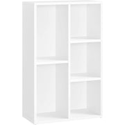 Polica za knjige s 5 odjeljaka 50 x 80 x 24 cm, bijela | Vasagle-vitahome.hr