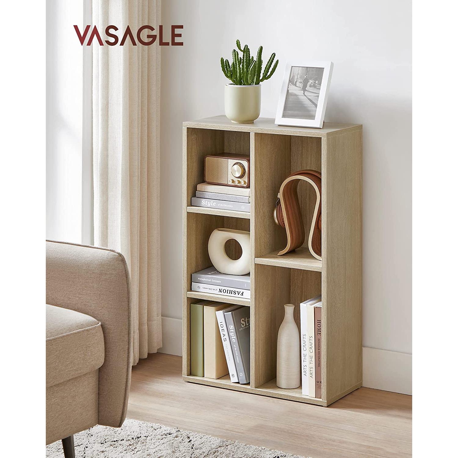 polica za knjige s 5 odjeljaka 50 x 80 x 24 cm | VASAGLE-vitahome.hr