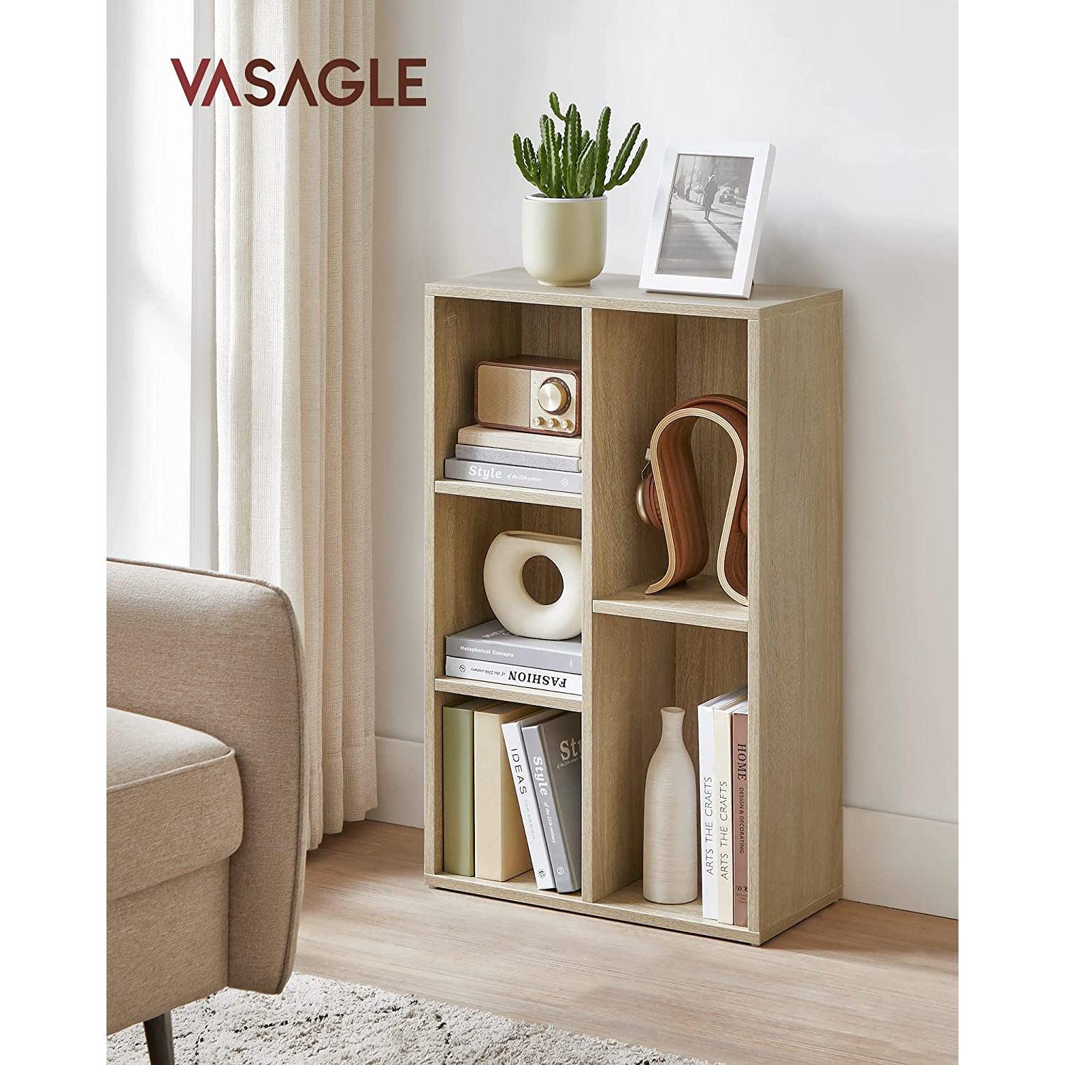 polica za knjige s 5 odjeljaka 50 x 80 x 24 cm | VASAGLE-vitahome.hr