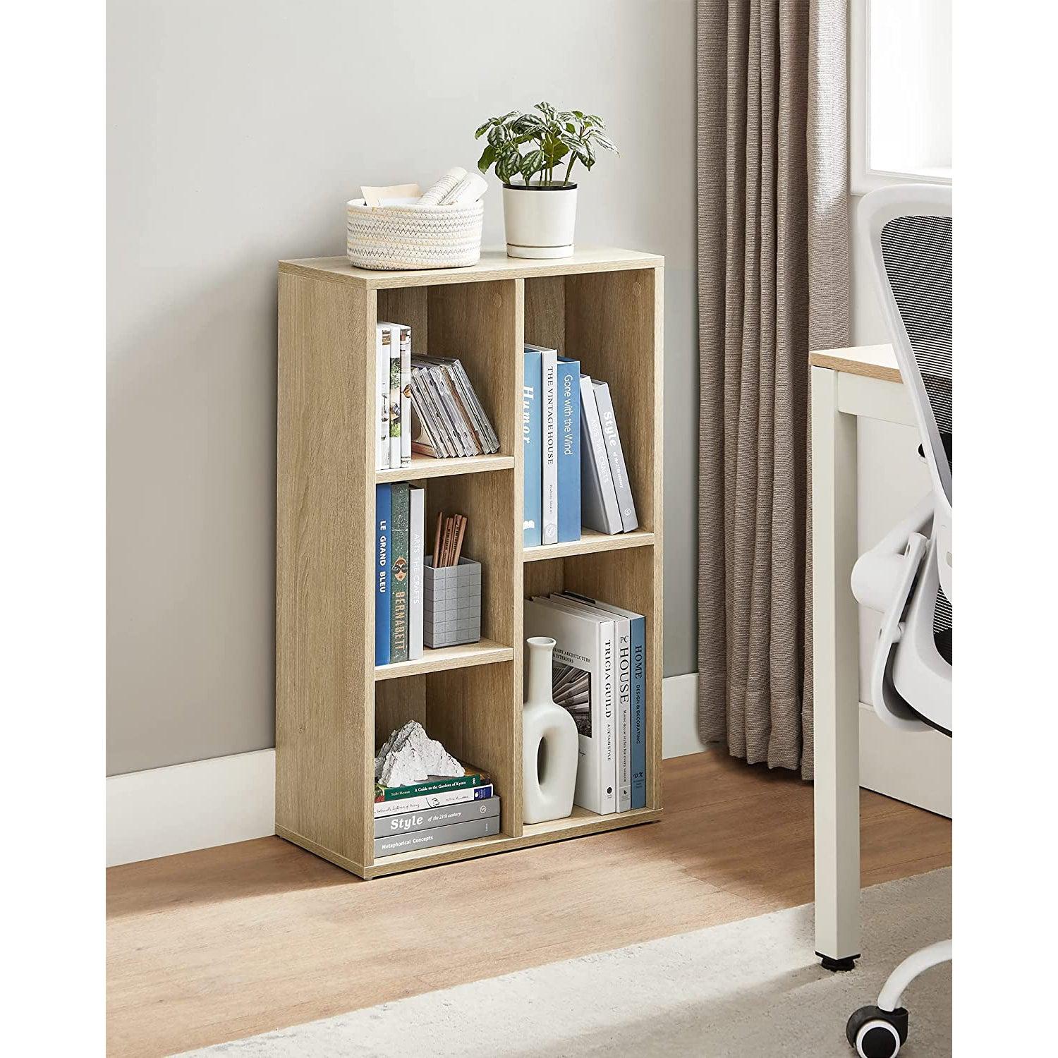 polica za knjige s 5 odjeljaka 50 x 80 x 24 cm | VASAGLE-vitahome.hr