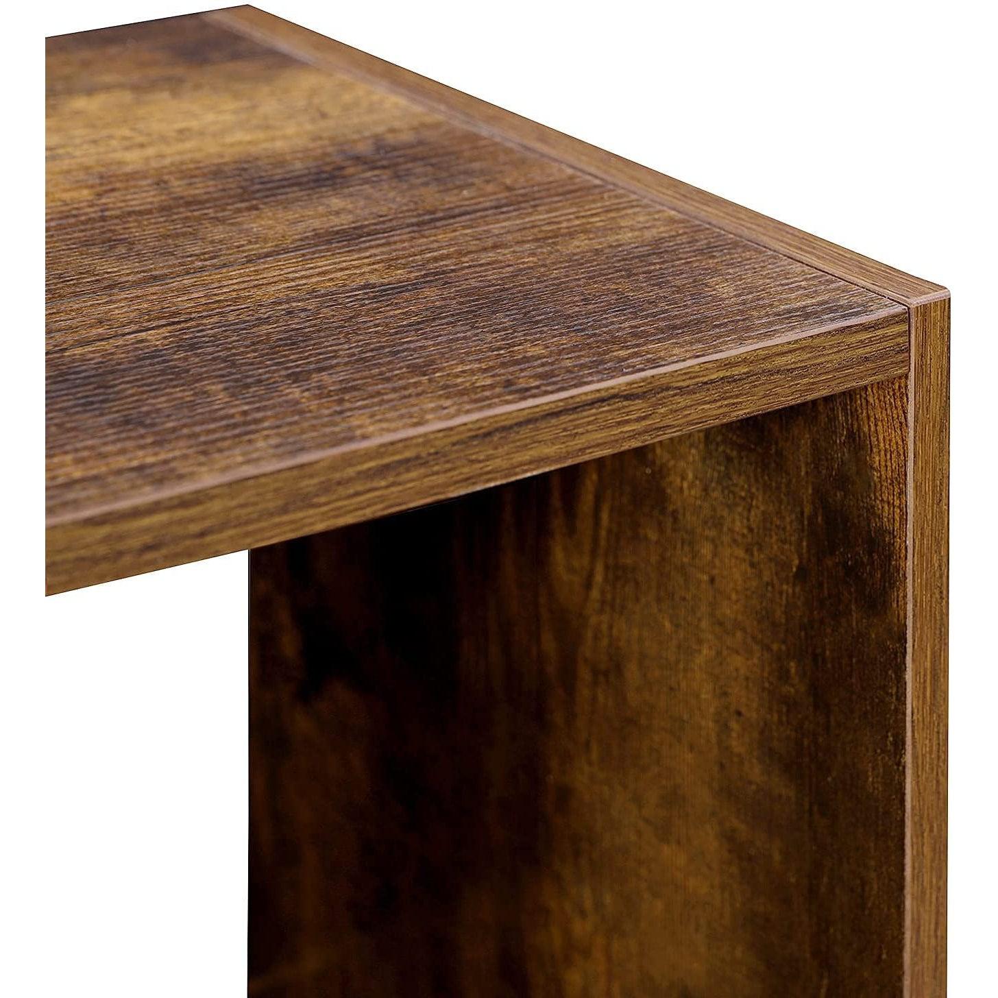 Polica za knjige s otvorenim kockama 86 x 28 x 94,5 cm rustikalno smeđa | Vasagle-vitahome.hr