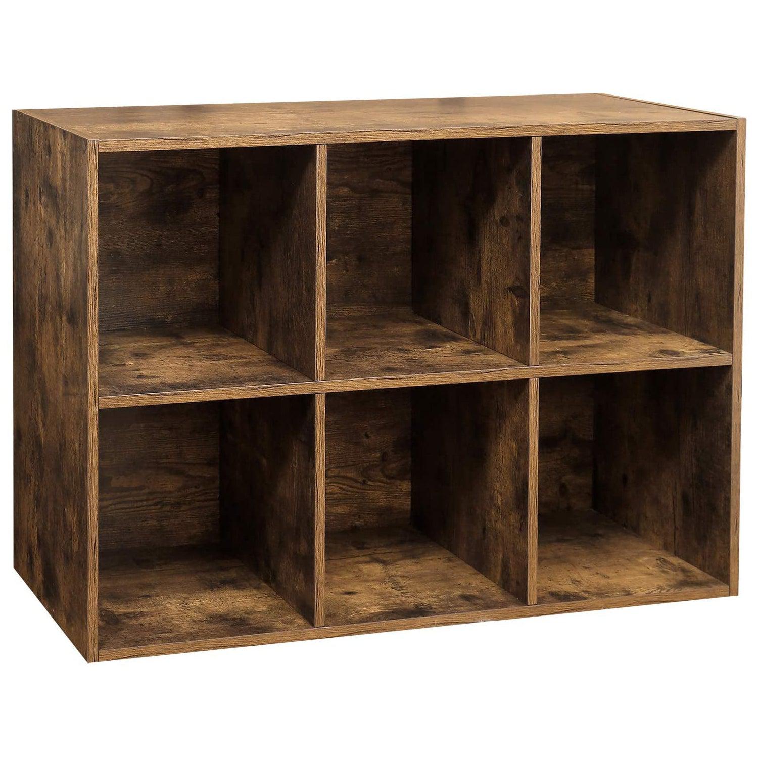 Polica za knjige sa 6 sekcija za odlaganje 65,5 x 97,5 x 30 cm | VASAGLE-vitahome.hr