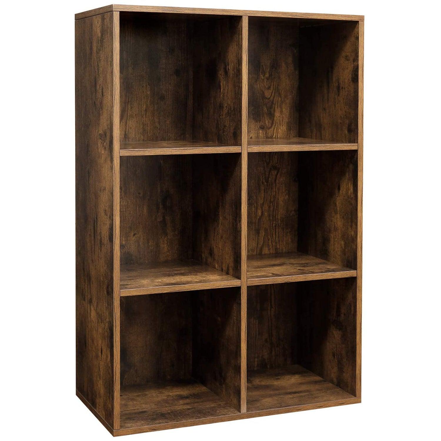Polica za knjige sa 6 sekcija za odlaganje 65,5 x 97,5 x 30 cm | VASAGLE-vitahome.hr