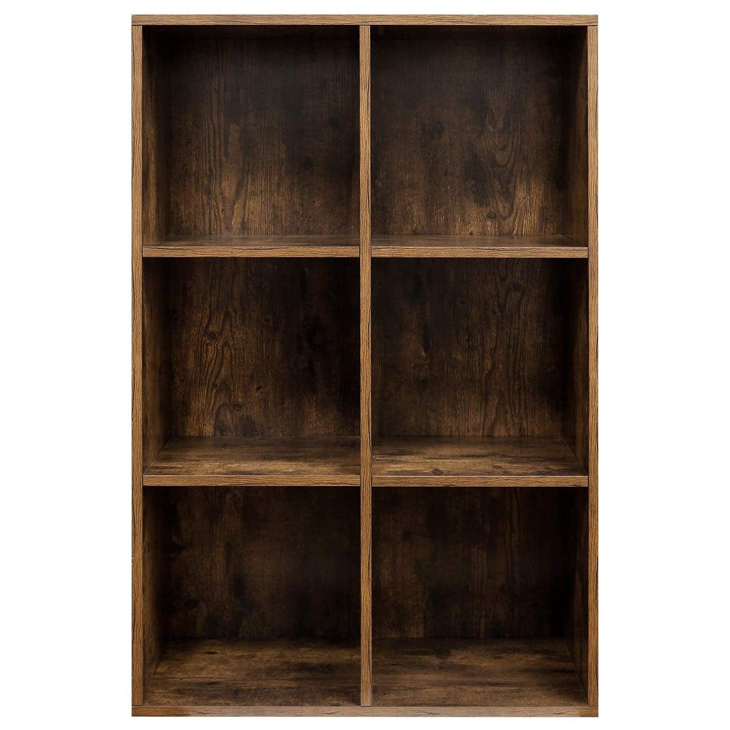 Polica za knjige sa 6 sekcija za odlaganje 65,5 x 97,5 x 30 cm | VASAGLE-vitahome.hr
