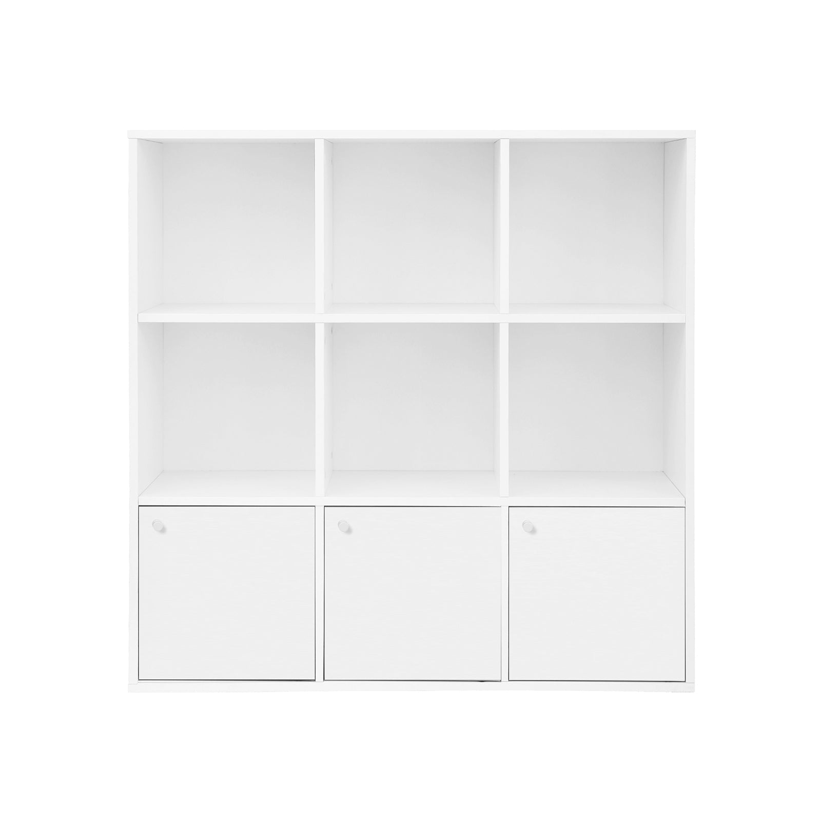 Polica za knjige, samostojeća polica, 97,5 x 97,5 x 30 cm, bijela | Vasagle-vitahome.hr
