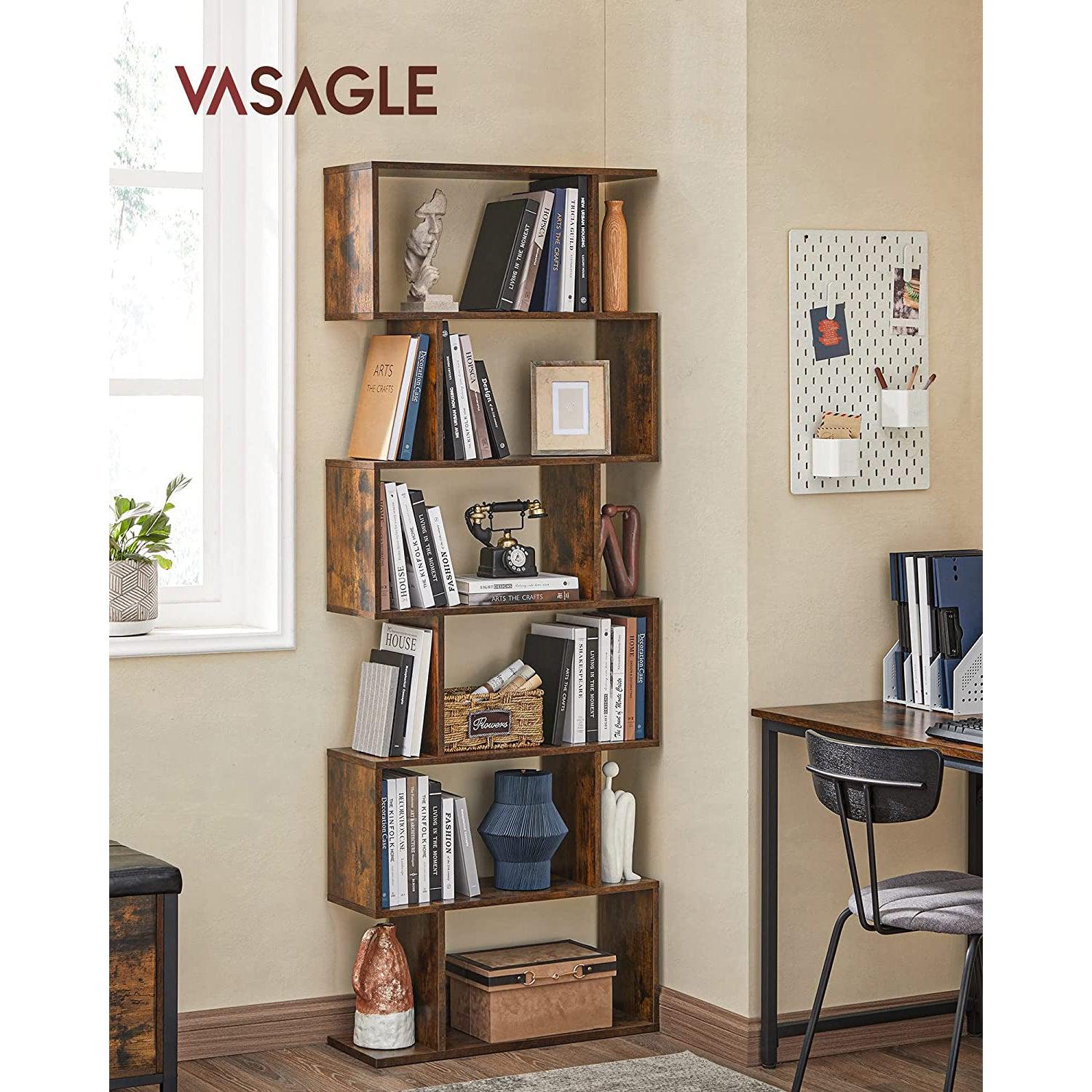 Polica za knjige, samostojeće ukrasne police za odlaganje 70 x 190,5 x 24 cm | Vasagle-vitahome.hr