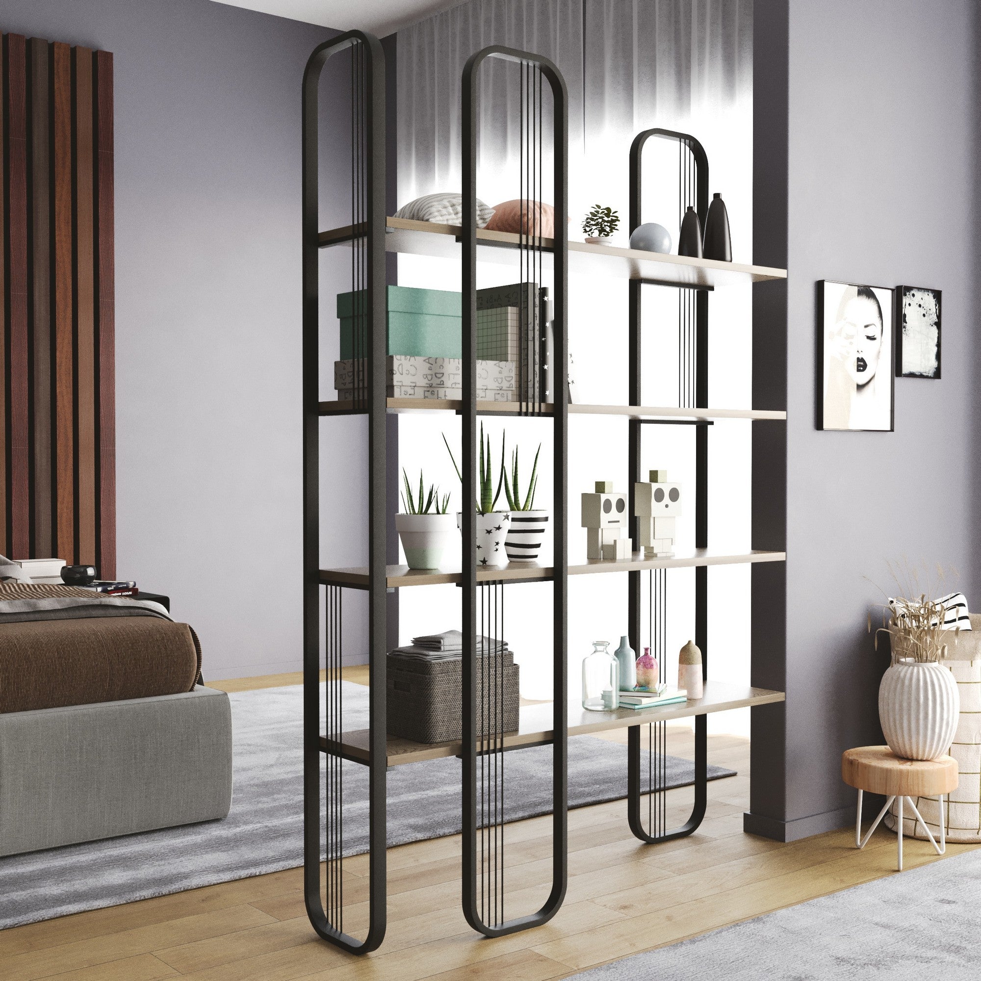 Polica za knjige Sierra - Black | AG-vitahome.hr