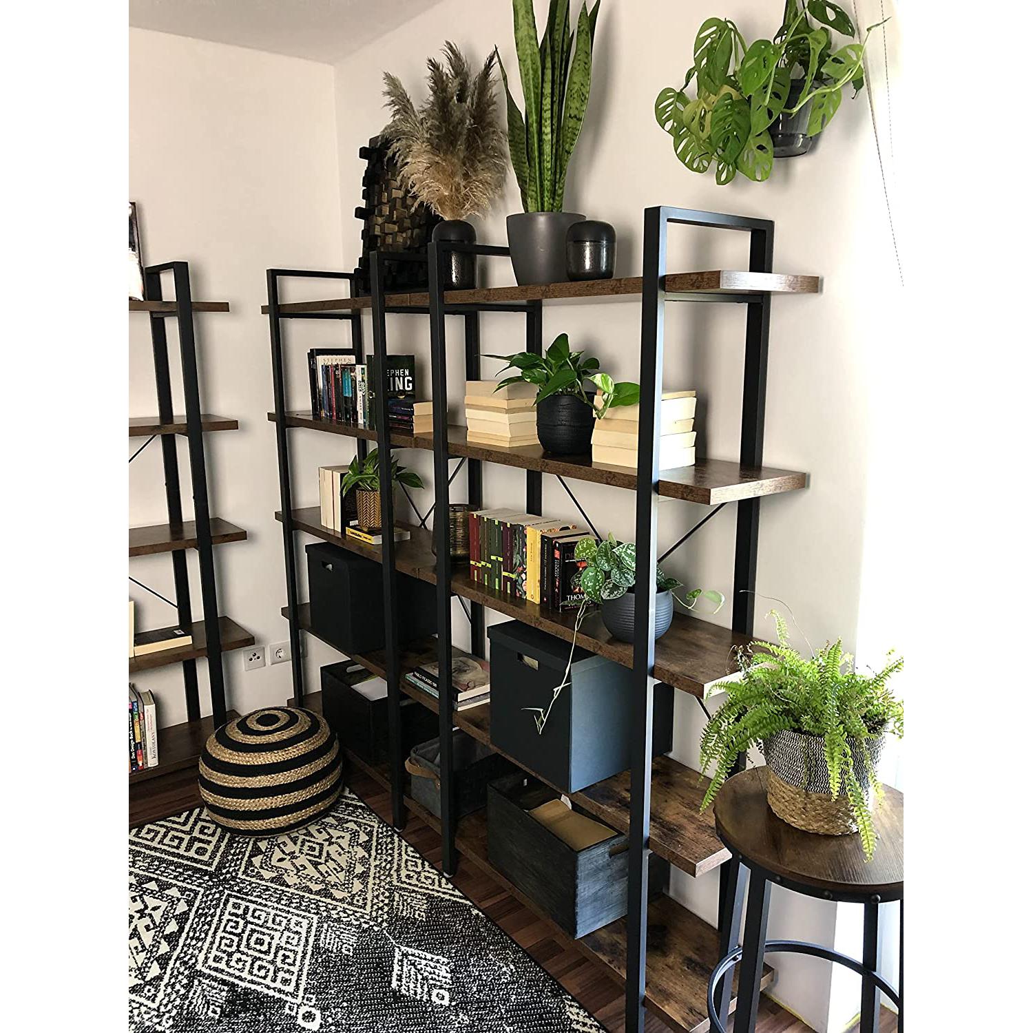 polica za knjige, stabilni stalak za odlaganje na 5 razina 105 x 33,5 x 177,5 cm | Vasagle-vitahome.hr