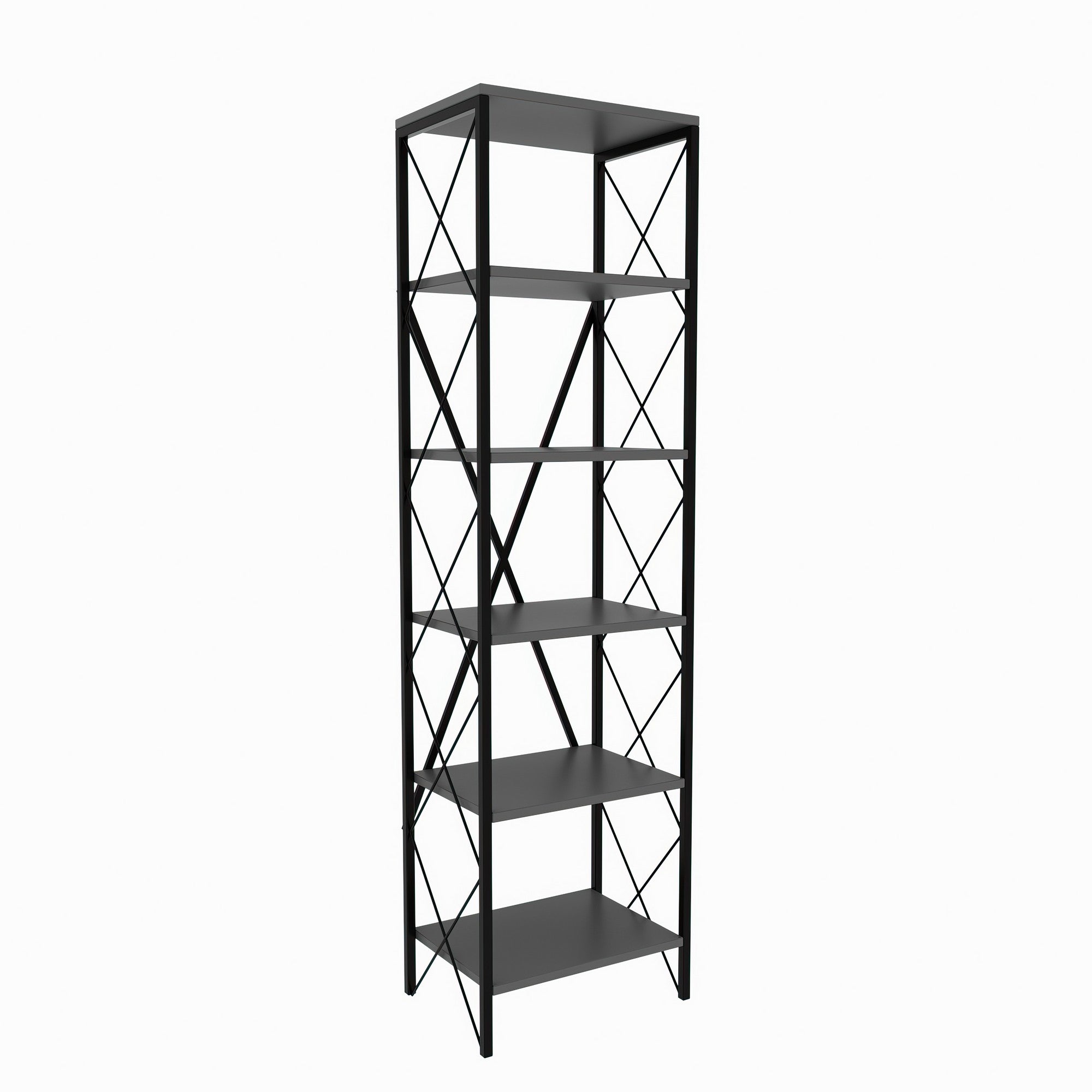Polica za knjige Suadiye - Anthracite | AG-vitahome.hr