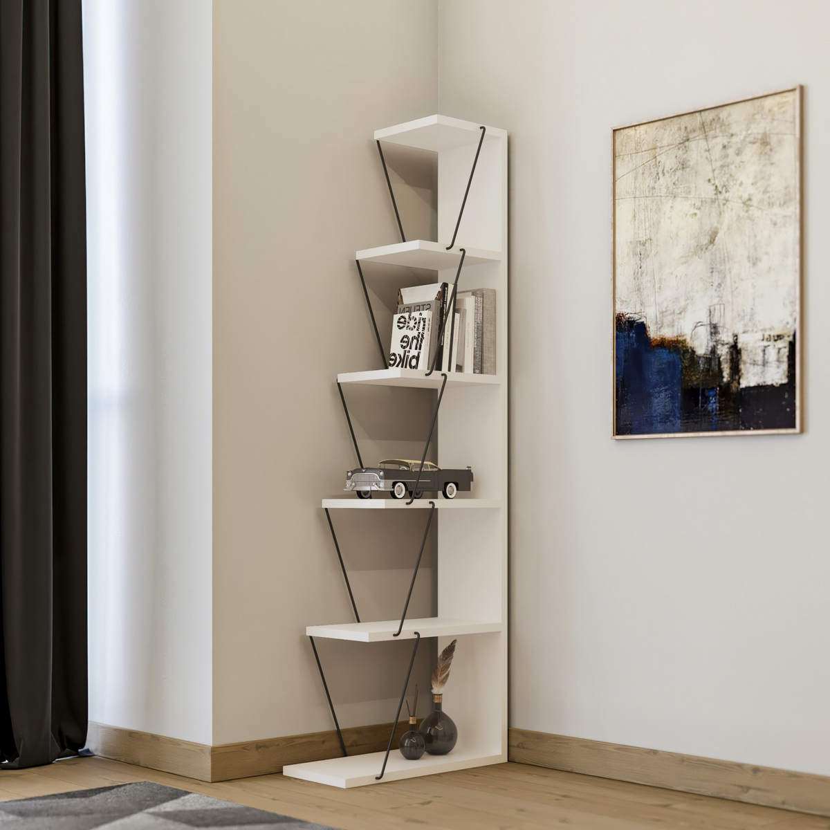 Polica za knjige Tlos - White | AG-vitahome.hr